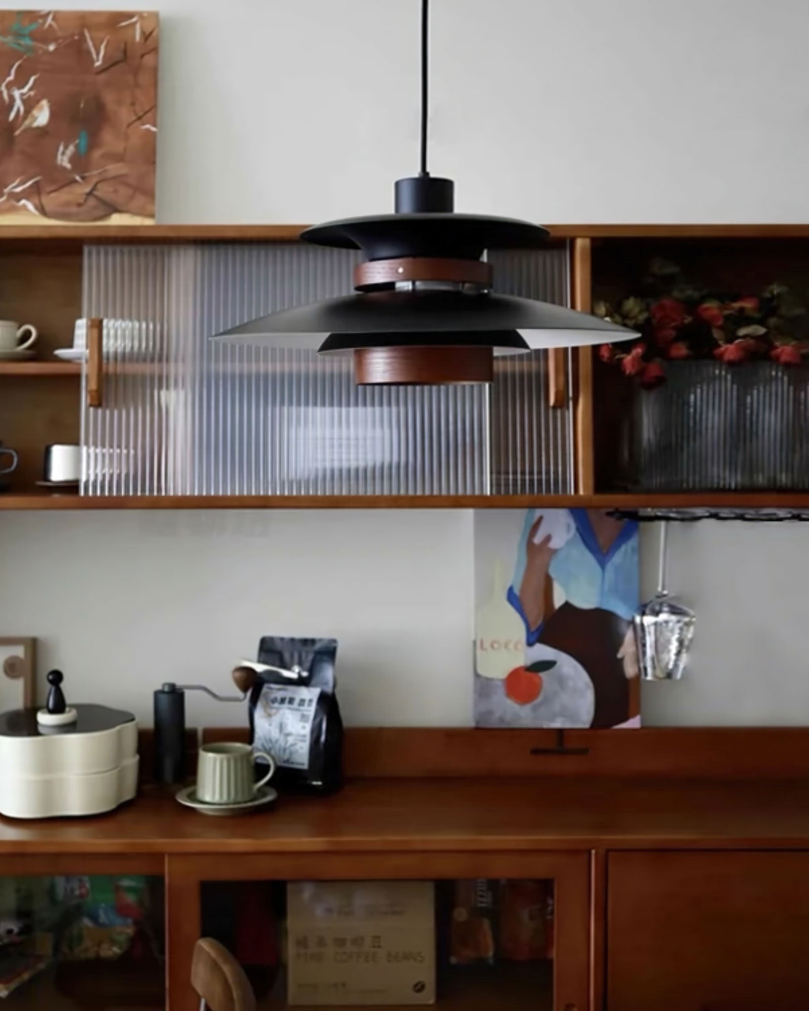 Nymera Wood Steel Pendant Lamp - Letslighting