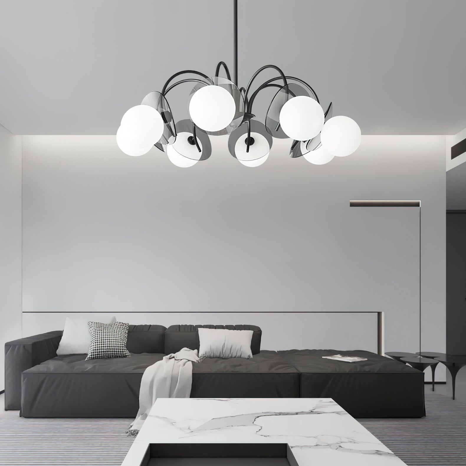 Aurora Chandelier Globe Arm Sculptural - Letslighting
