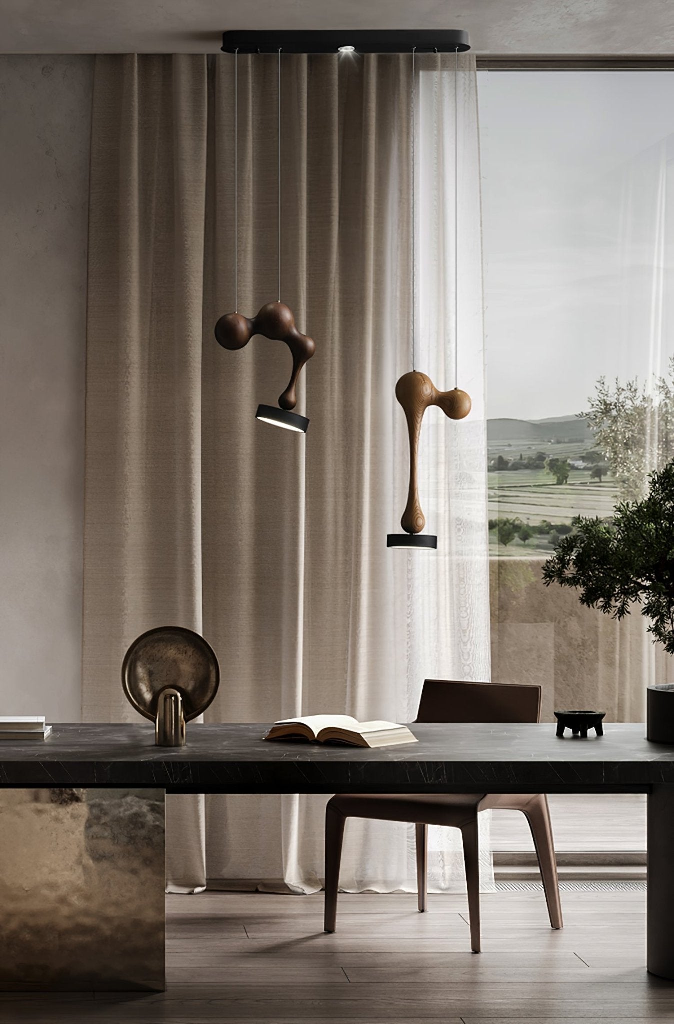 Drovia Rustic Wooden Pendant Light - Letslighting