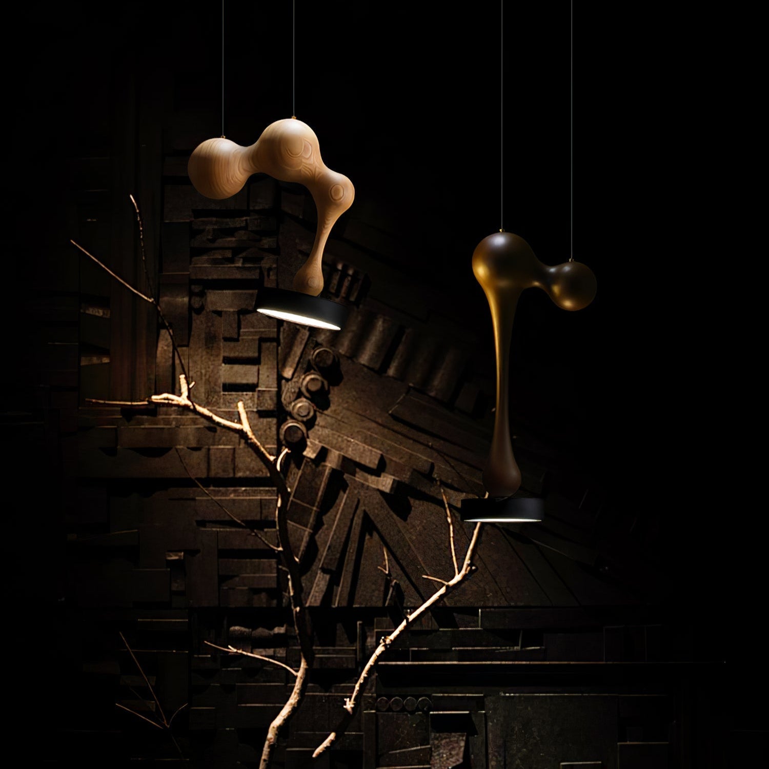 Drovia Rustic Wooden Pendant Light - Letslighting
