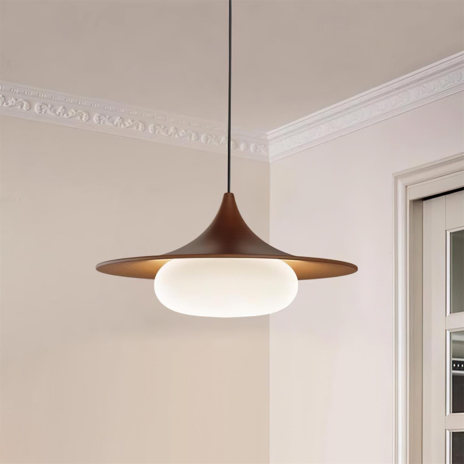 Ovelis Wooden Canopy Pendant Lamp - Letslighting