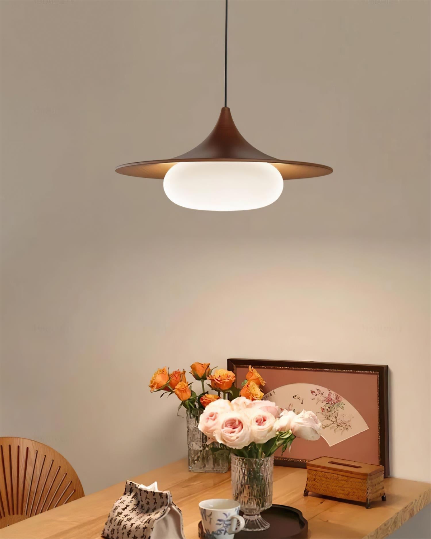 Ovelis Wooden Canopy Pendant Lamp - Letslighting