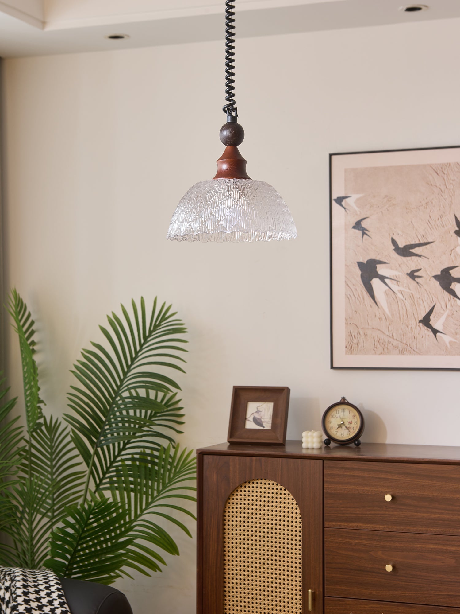 Nydoreth Elegance Vintage Art Wood Pendant Lamp - Letslighting