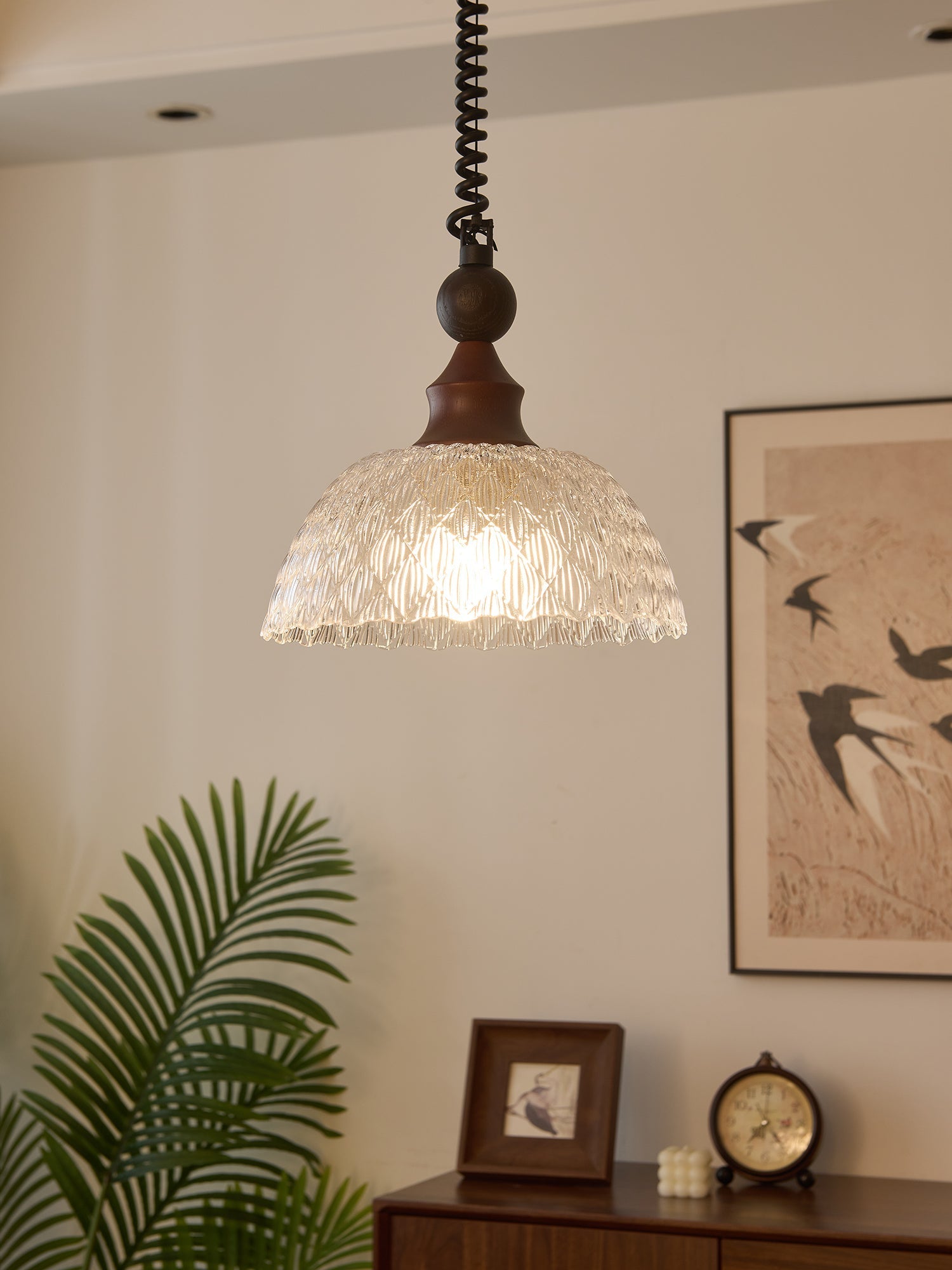 Nydoreth Elegance Vintage Art Wood Pendant Lamp - Letslighting
