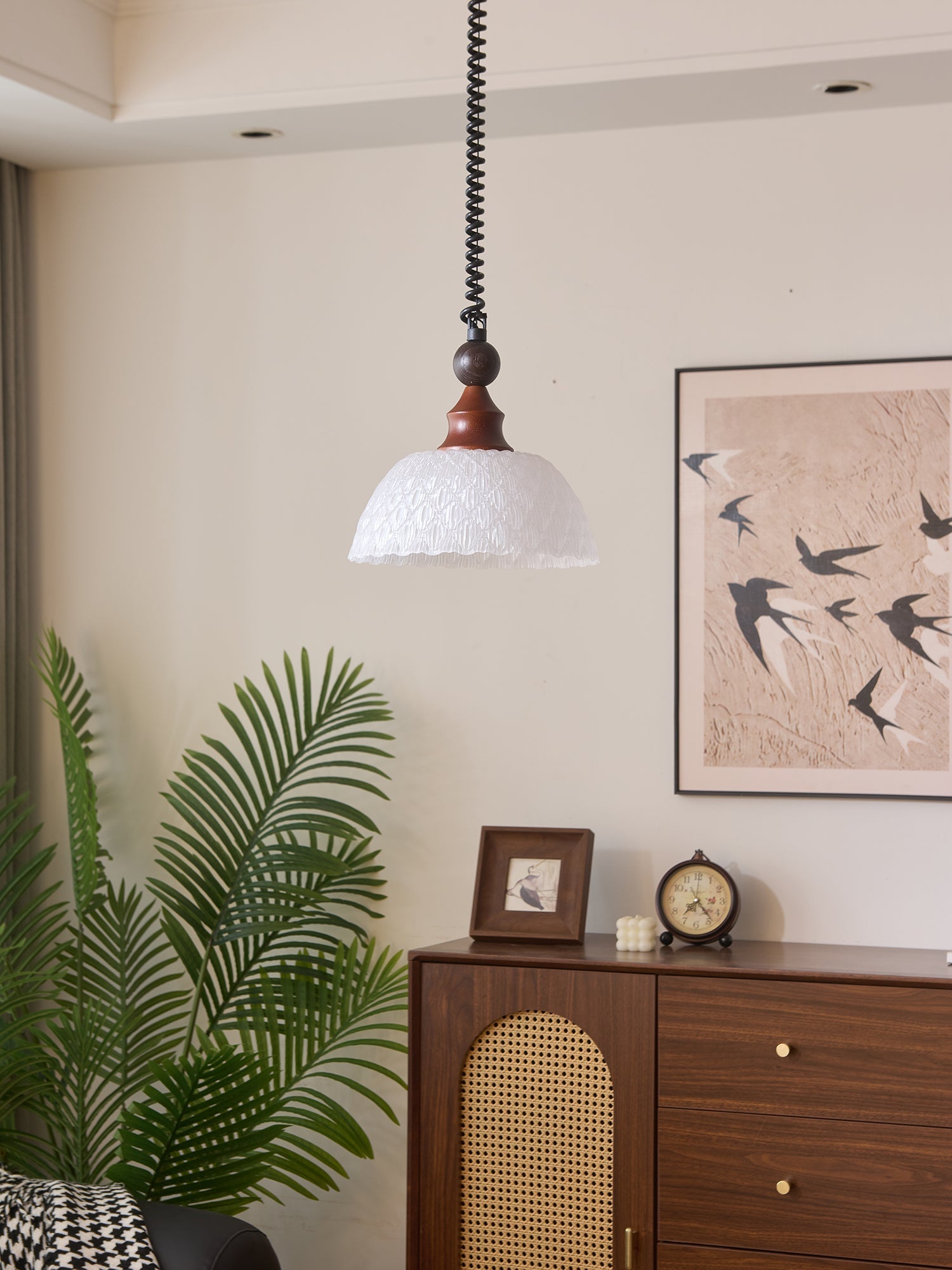Nydoreth Elegance Vintage Art Wood Pendant Lamp - Letslighting