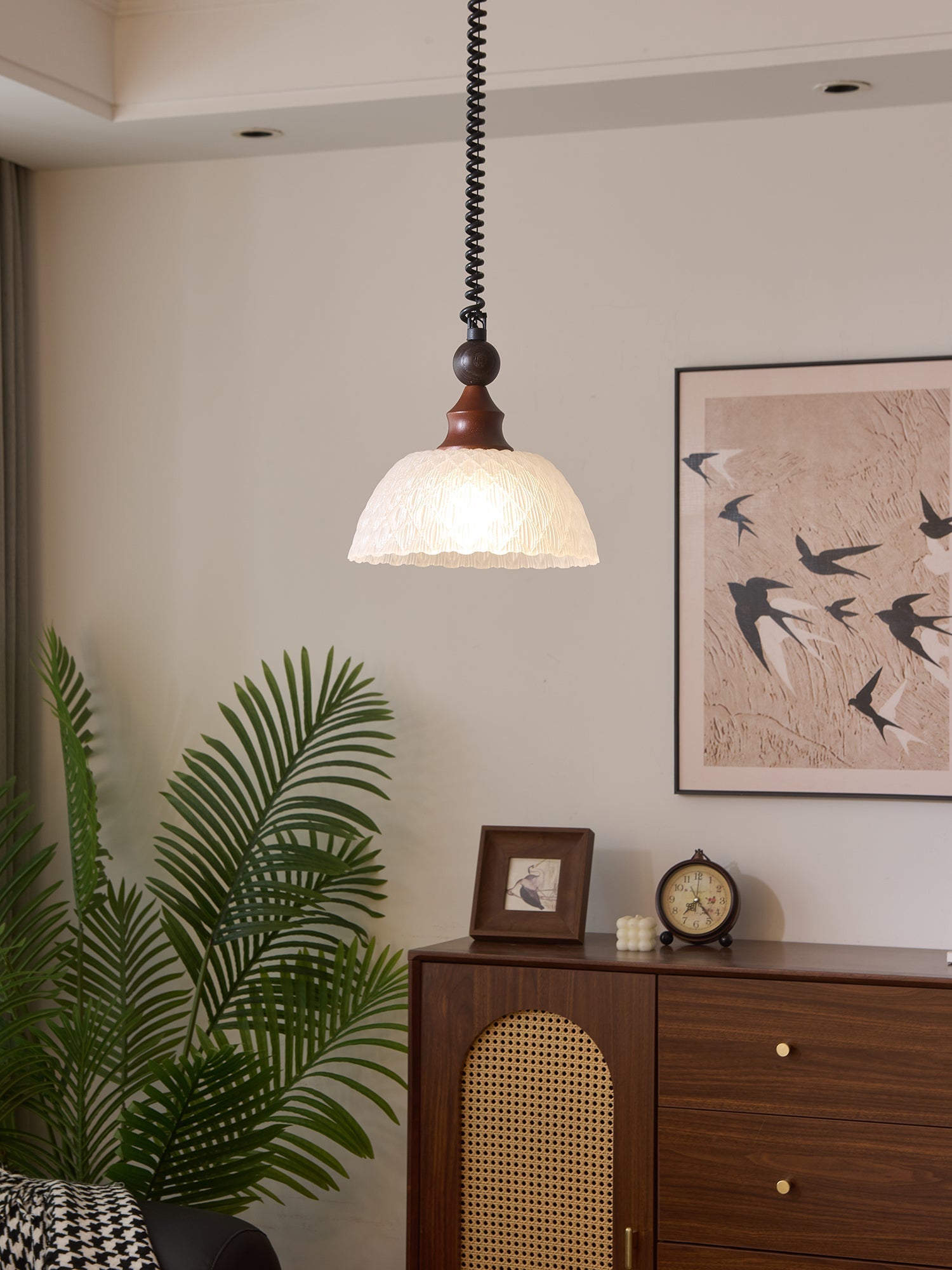 Nydoreth Elegance Vintage Art Wood Pendant Lamp - Letslighting