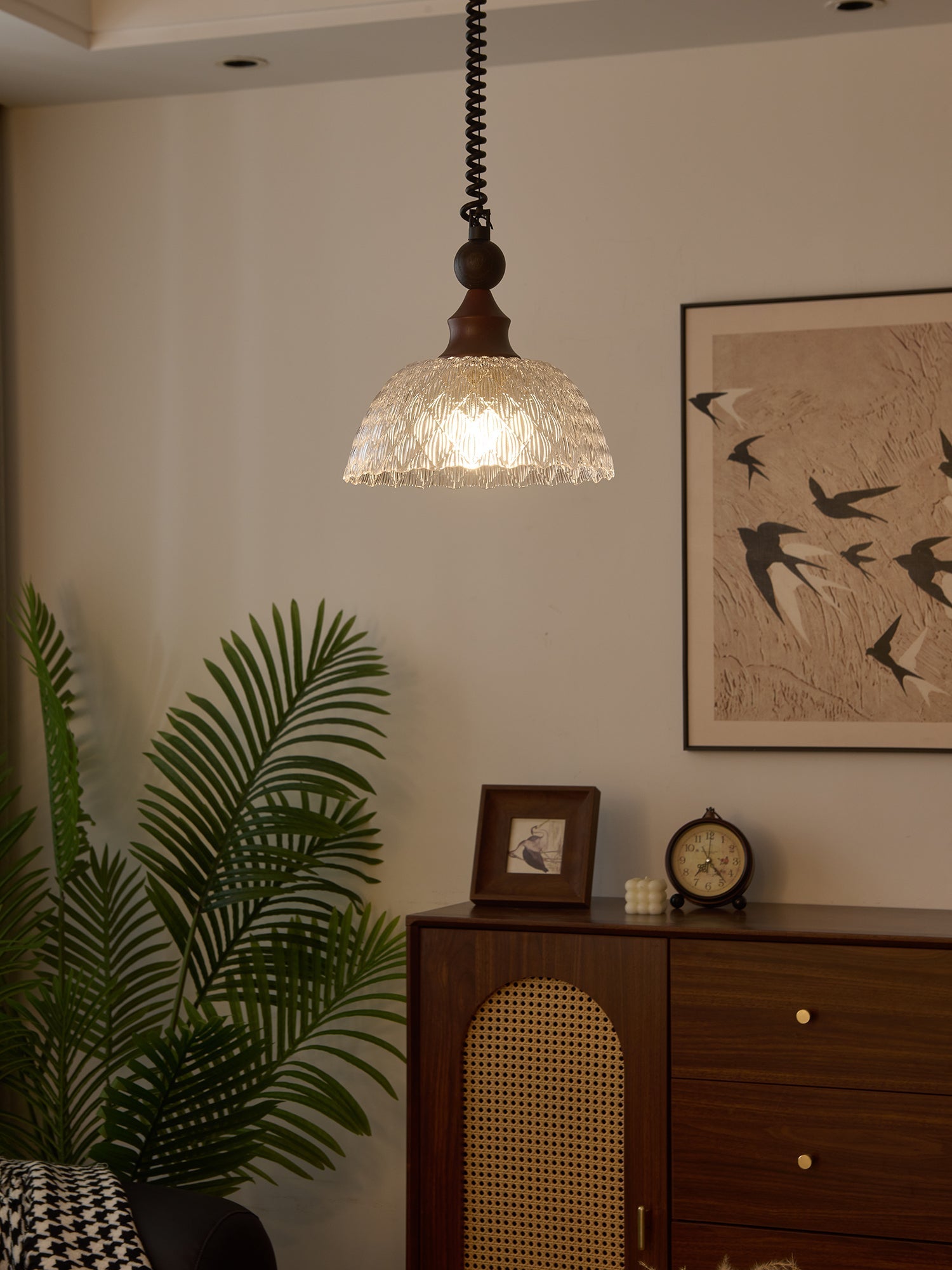 Nydoreth Elegance Vintage Art Wood Pendant Lamp - Letslighting
