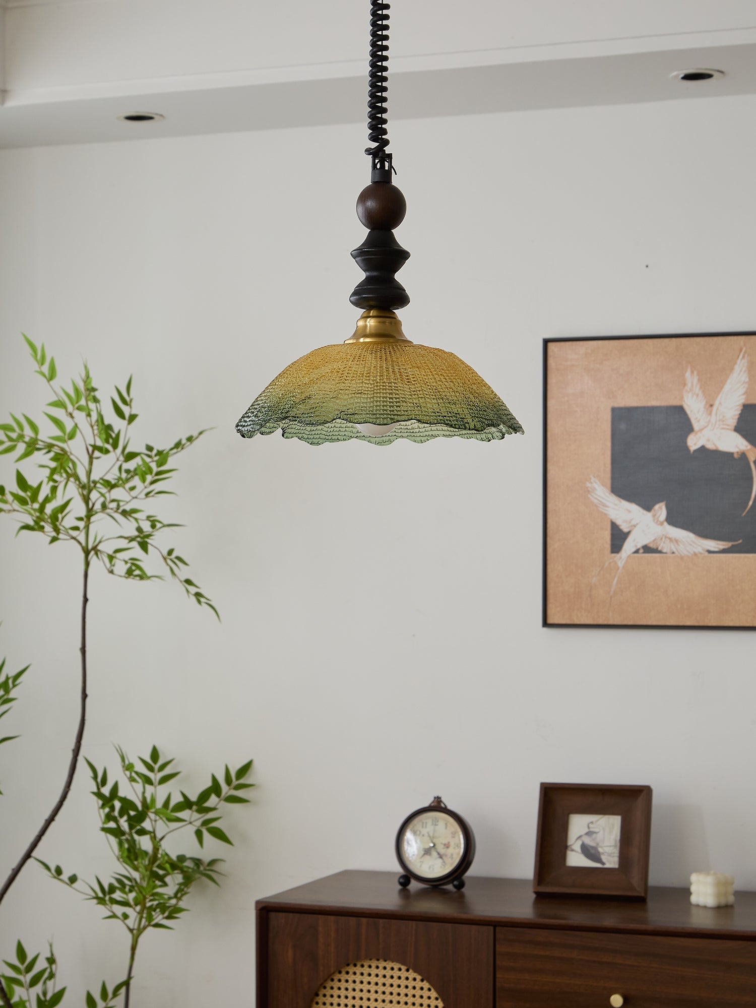 Nydoreth Elegance Vintage Art Wood Pendant Lamp - Letslighting