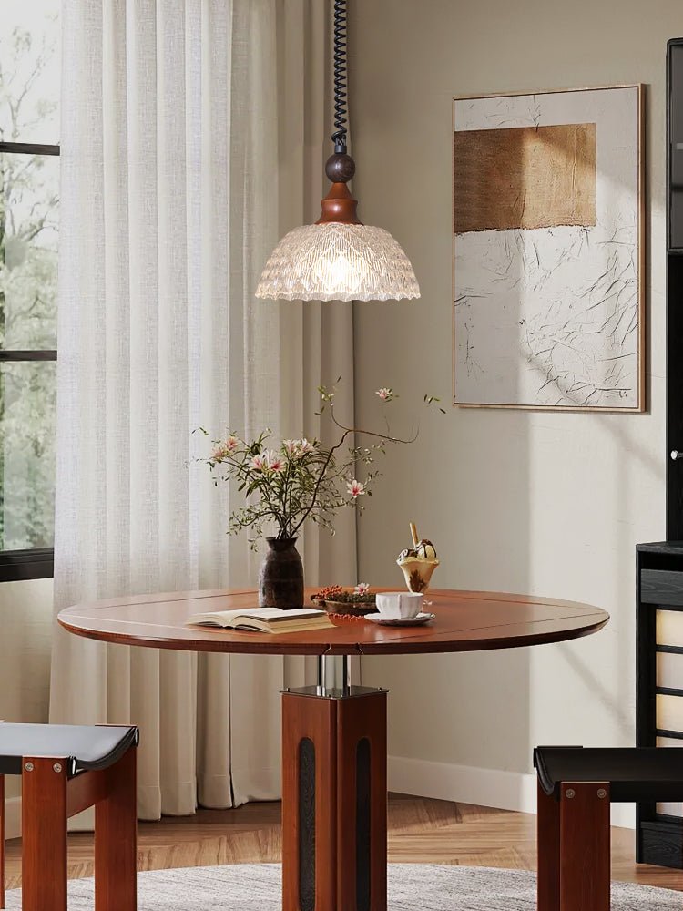 Nydoreth Elegance Vintage Art Wood Pendant Lamp - Letslighting