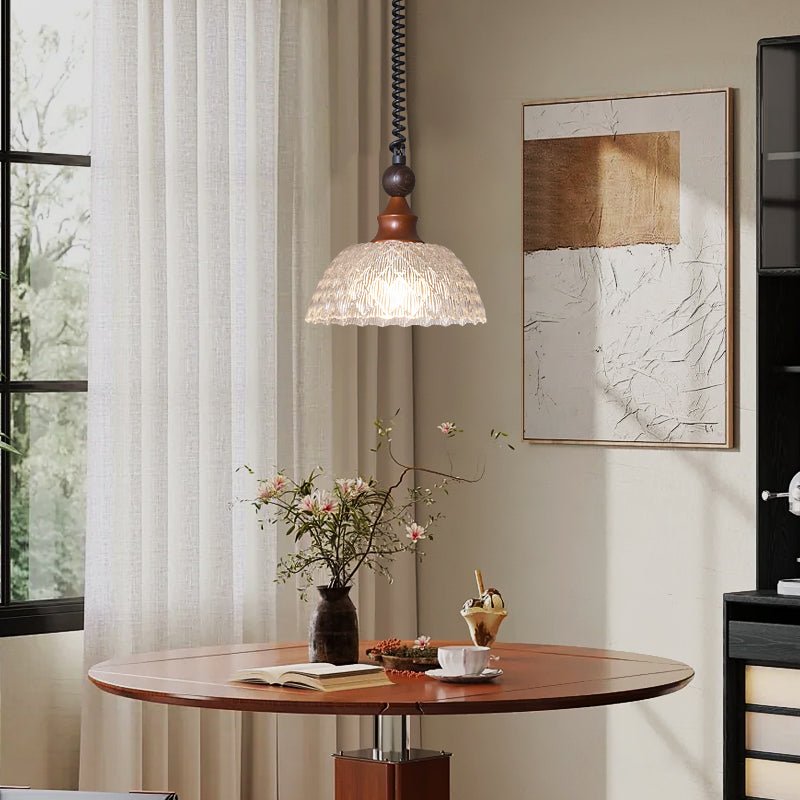 Nydoreth Elegance Vintage Art Wood Pendant Lamp - Letslighting