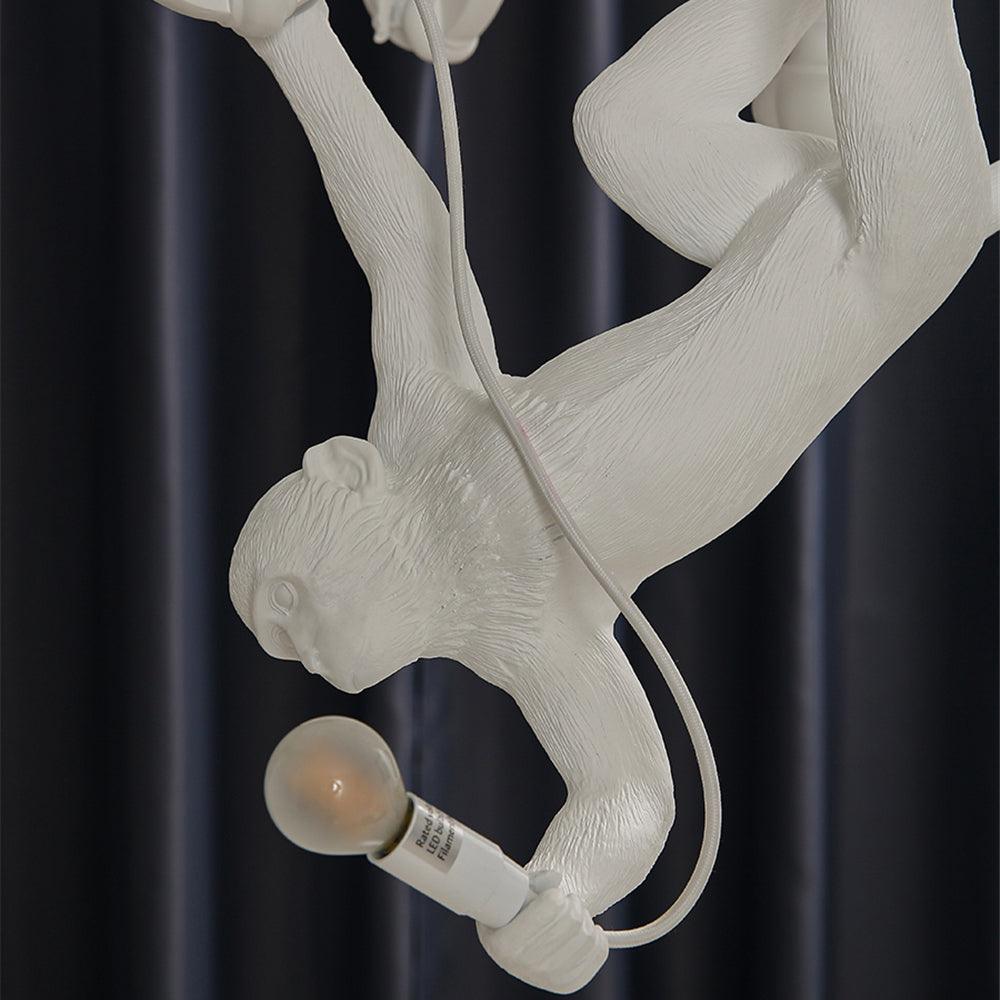 Lustra Chandelier Monkey Black Playful Sculpture - Letslighting