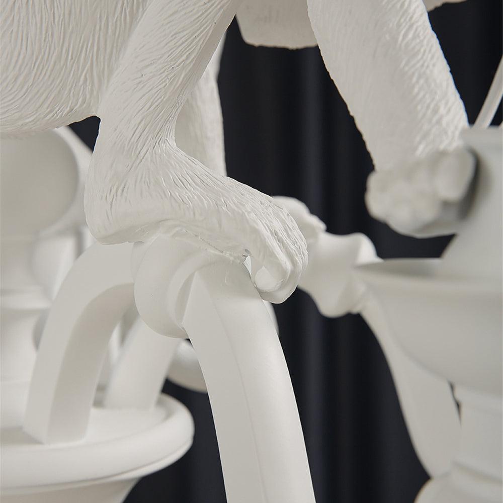 Lustra Chandelier Monkey Black Playful Sculpture - Letslighting