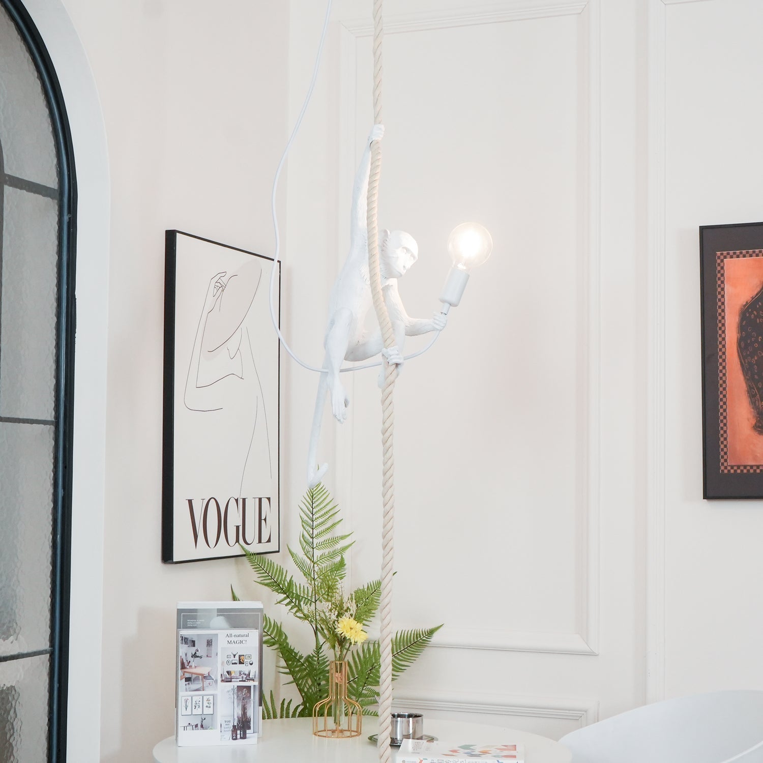 Zalira Resin Rope Artistic Pendant Lamp - Letslighting