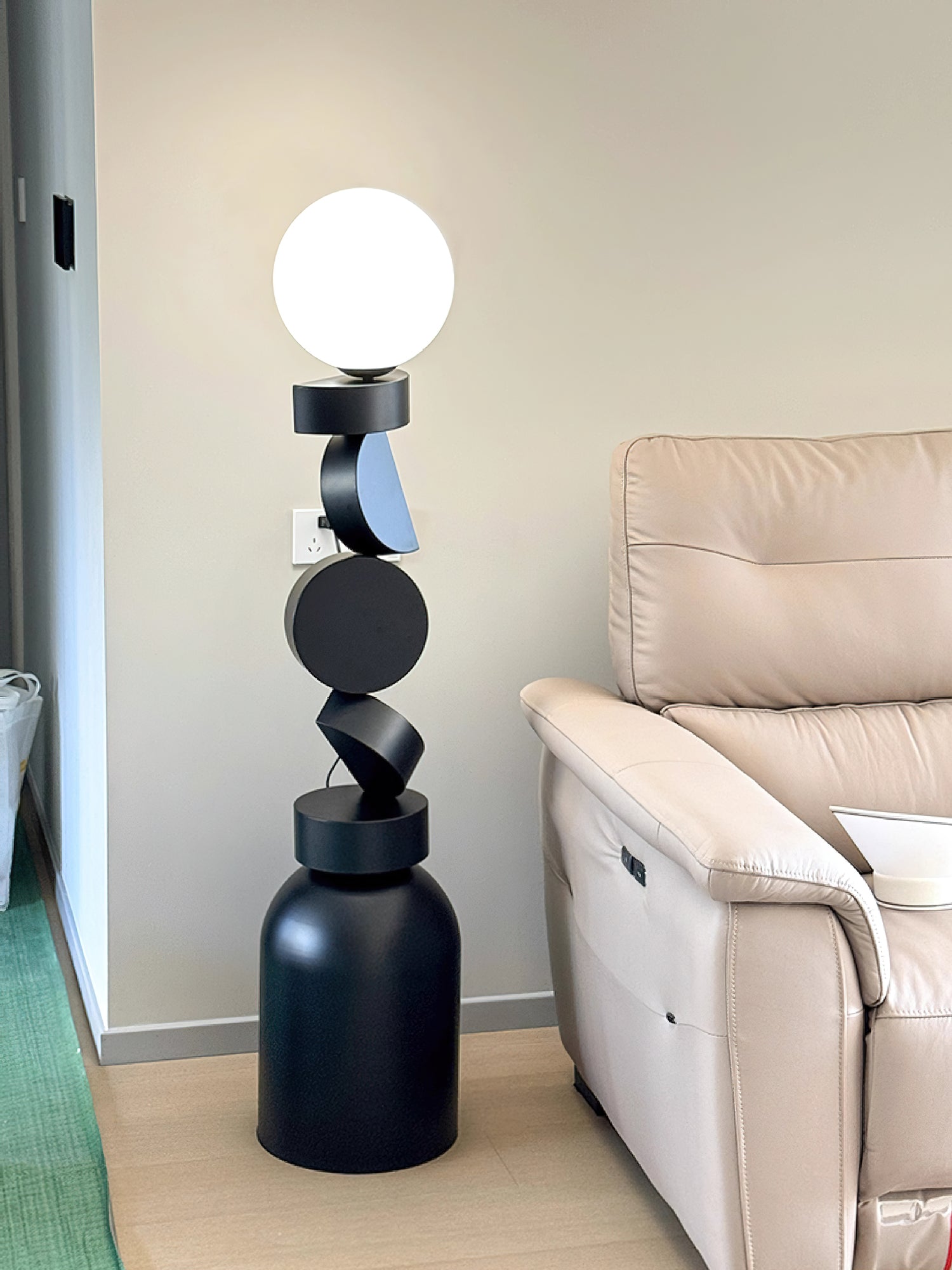 Floor Lamp Monolith Cube Black Base - Letslighting