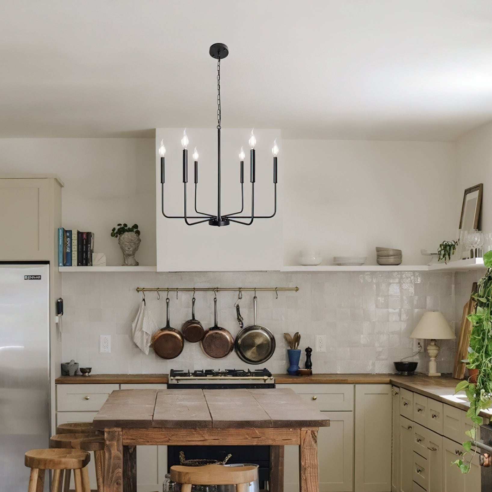 Lustra Chandelier Candle Arm Modern - Letslighting