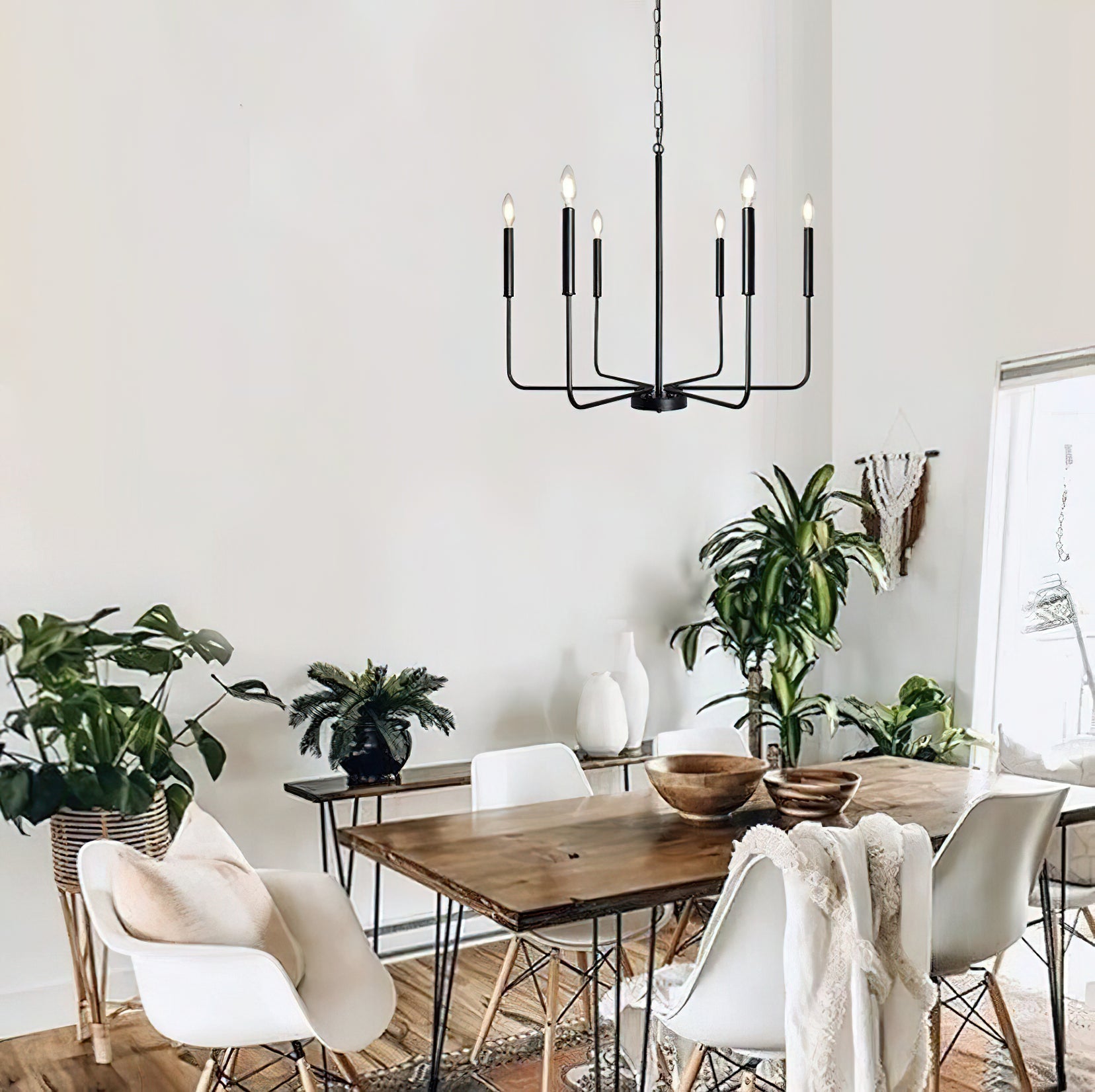 Lustra Chandelier Candle Arm Modern - Letslighting