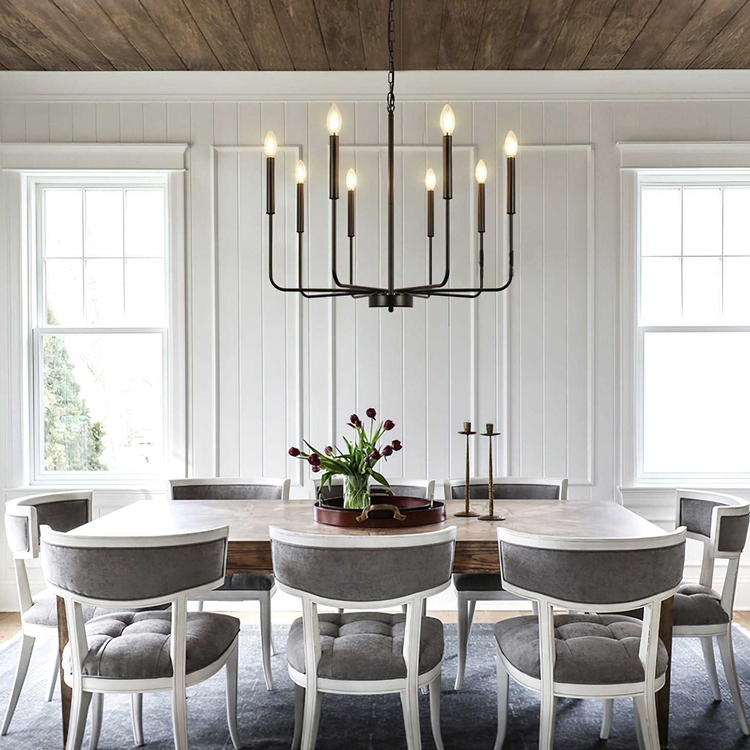 Lustra Chandelier Candle Arm Modern - Letslighting