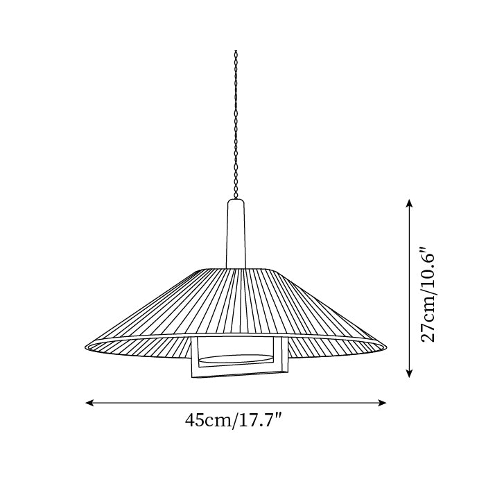 Fidoya Woven Rattan Cone Pendant Light - Letslighting