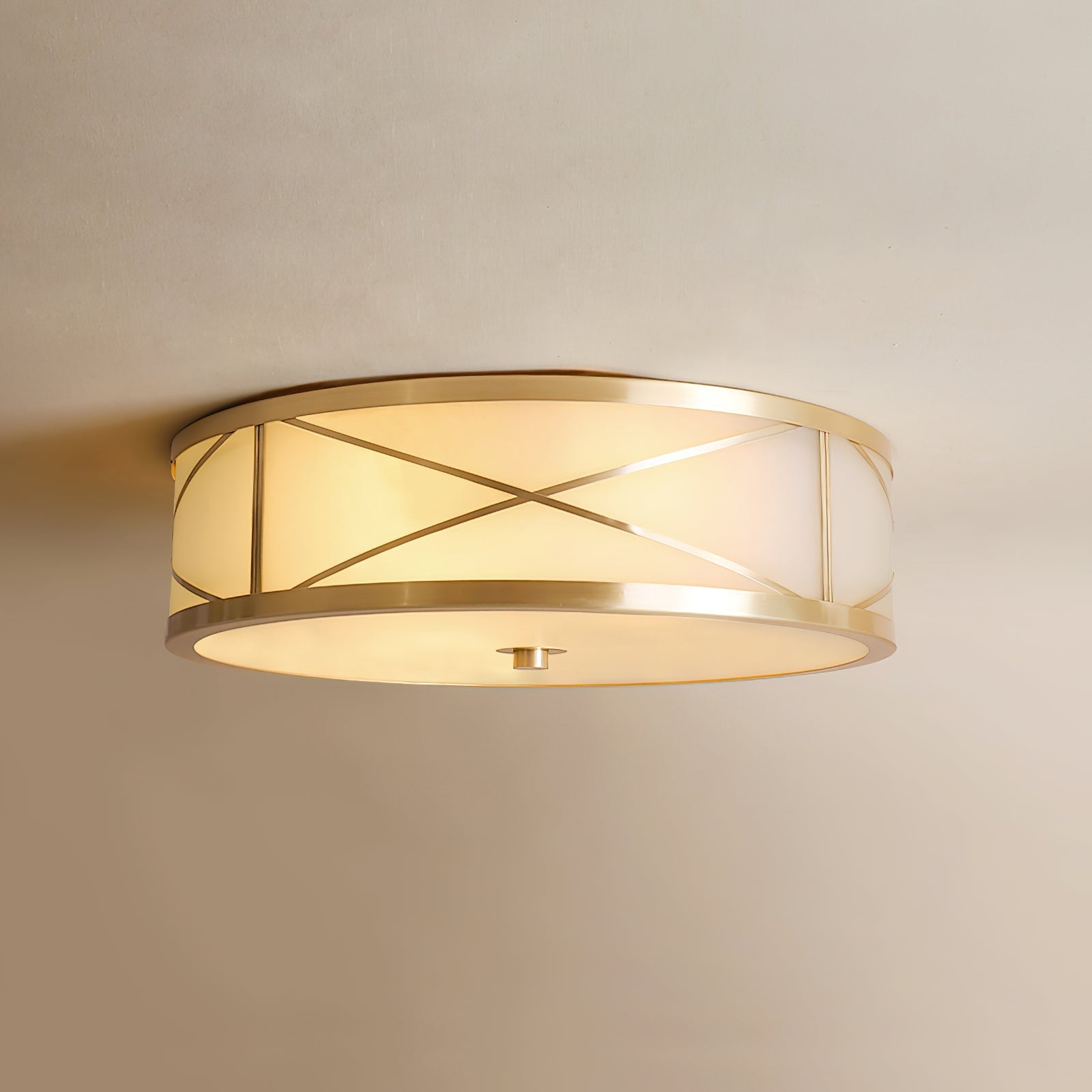 Vovene Modern Minimalist Brass Glass Ceiling Light - Letslighting