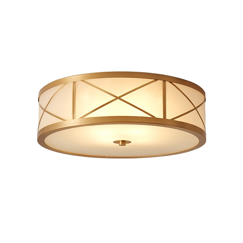 Vovene Modern Minimalist Brass Glass Ceiling Light - Letslighting