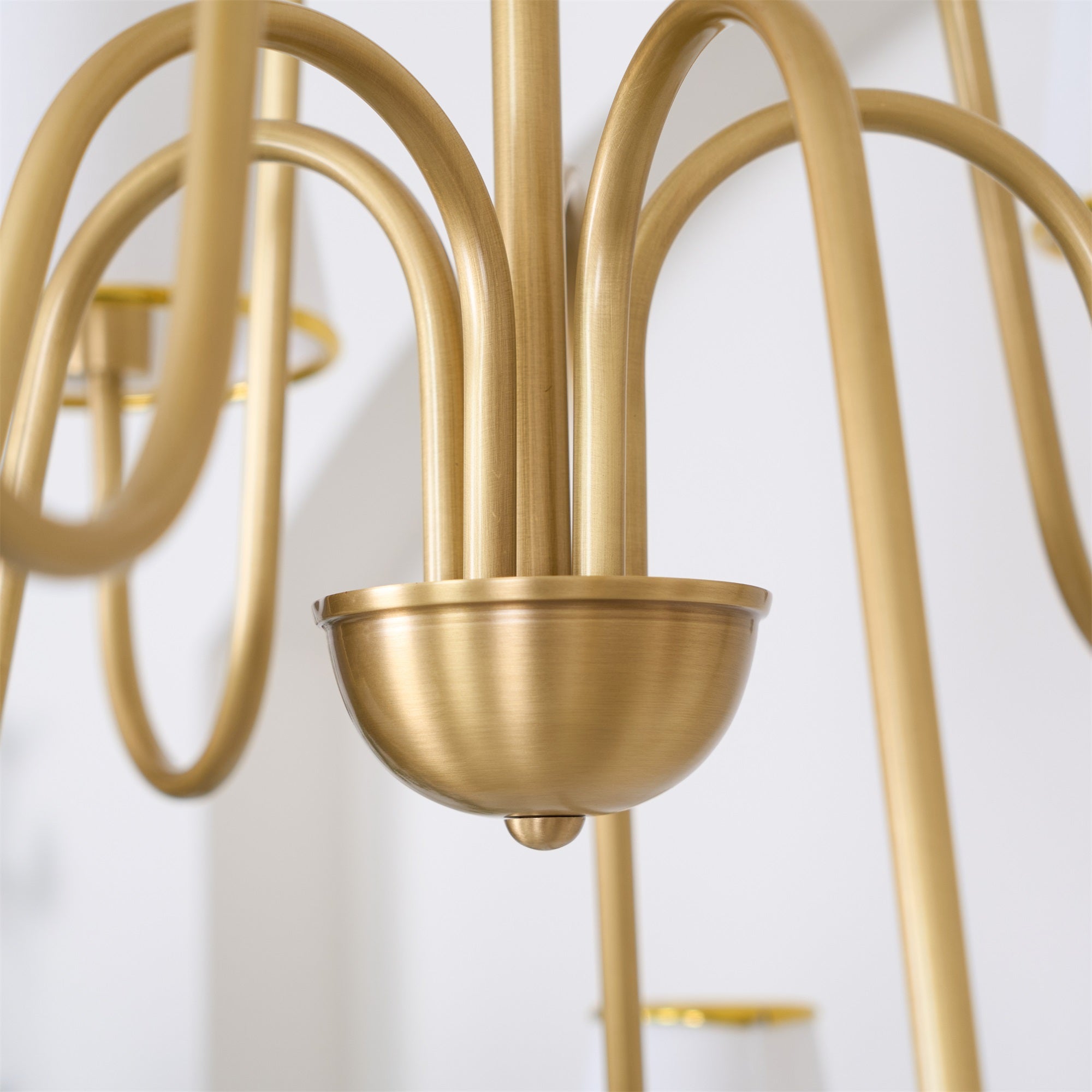 Elirora Elegance Vintage Brass Fabric Chandelier - Letslighting