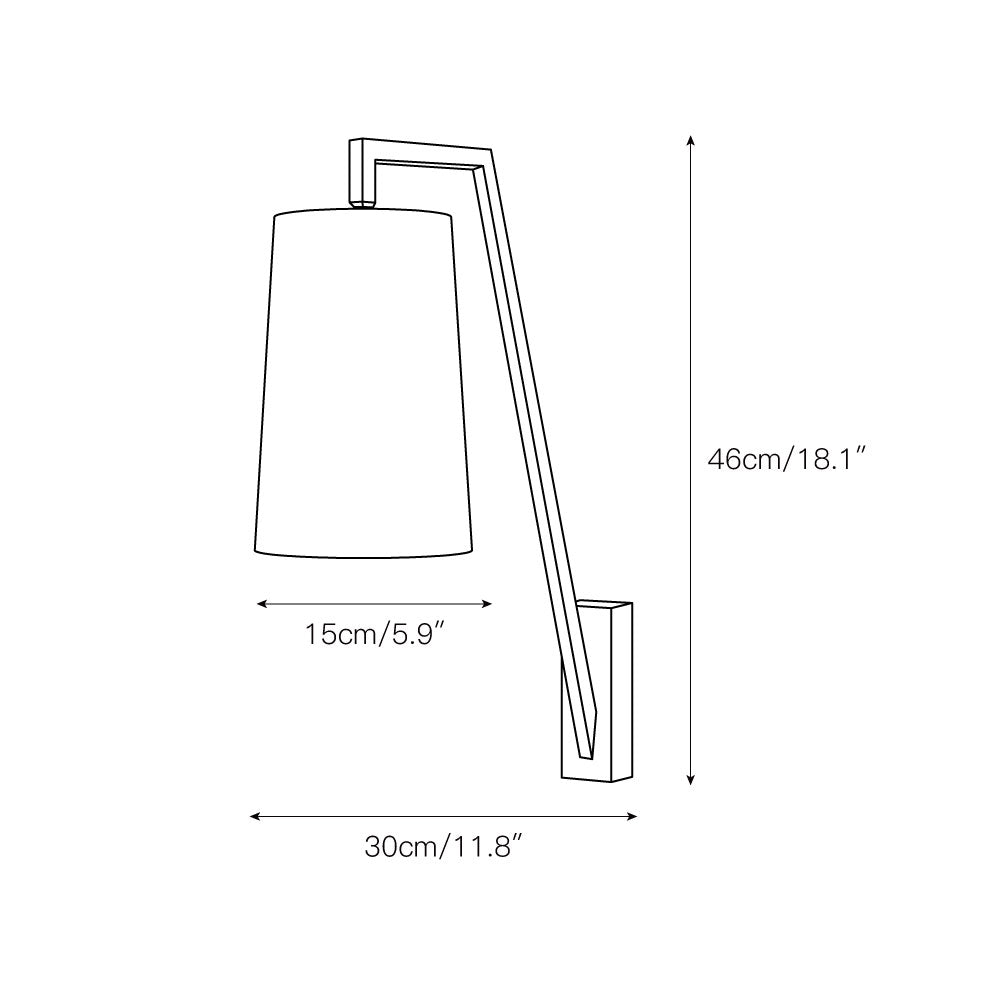 Myvarira Modern Minimalist Brass Fabric Wall Lamp - Letslighting