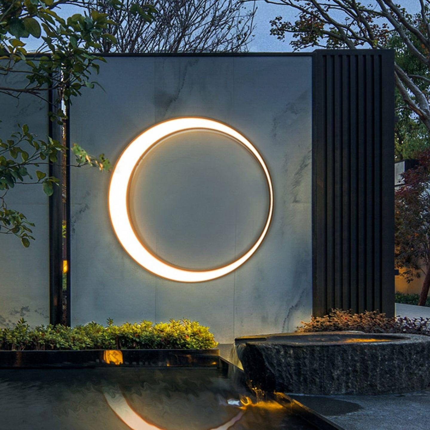 Zathee Circular LED Outdoor Wall Light - Letslighting