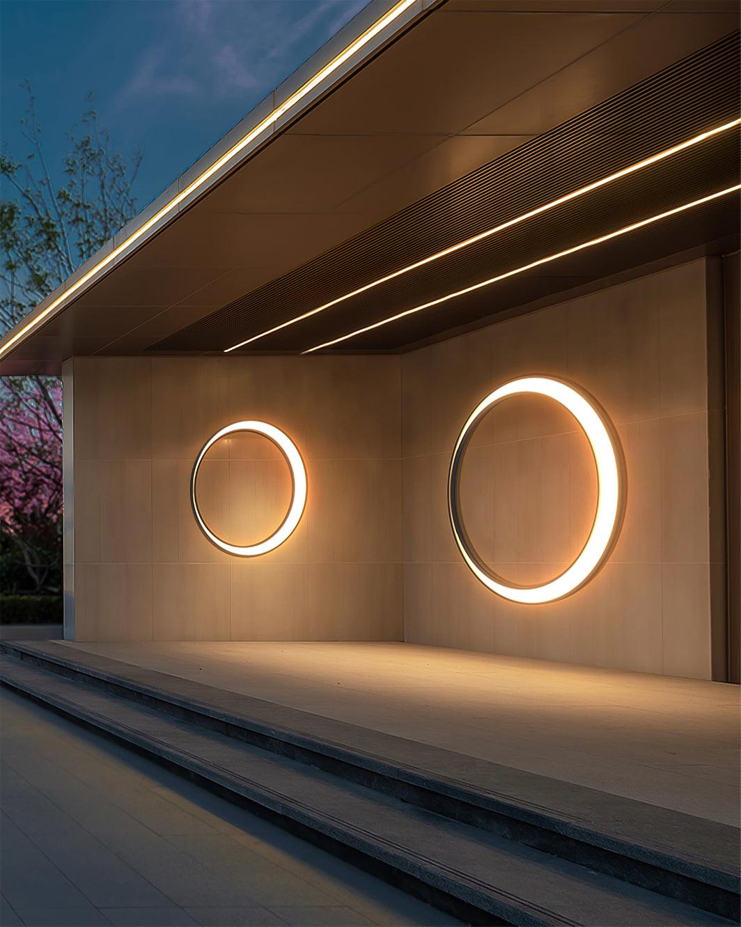 Zathee Circular LED Outdoor Wall Light - Letslighting