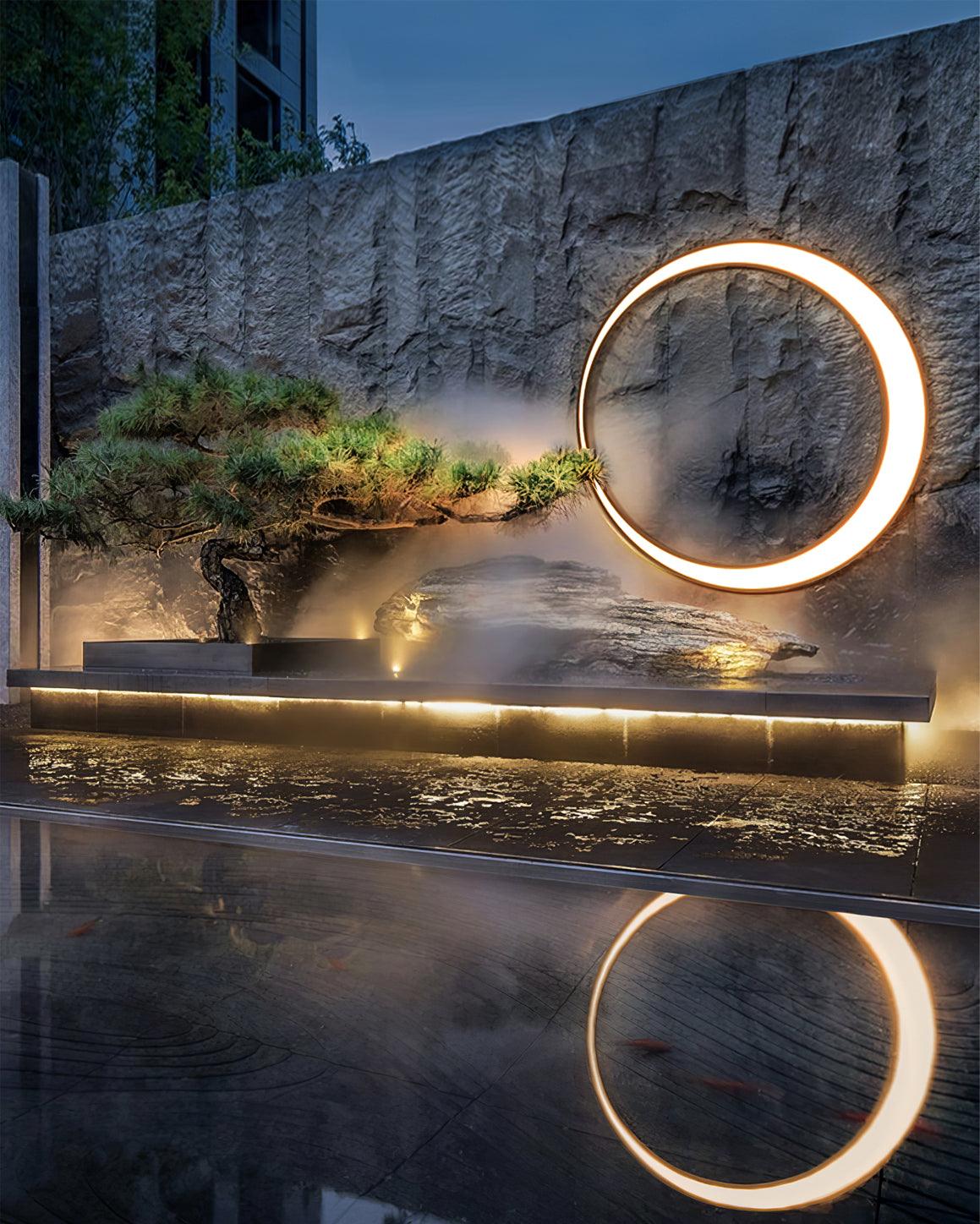 Zathee Circular LED Outdoor Wall Light - Letslighting