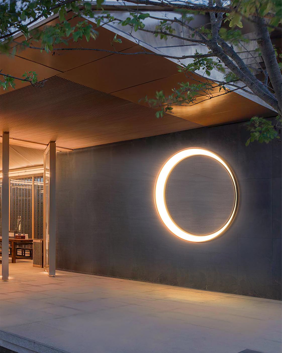 Zathee Circular LED Outdoor Wall Light - Letslighting