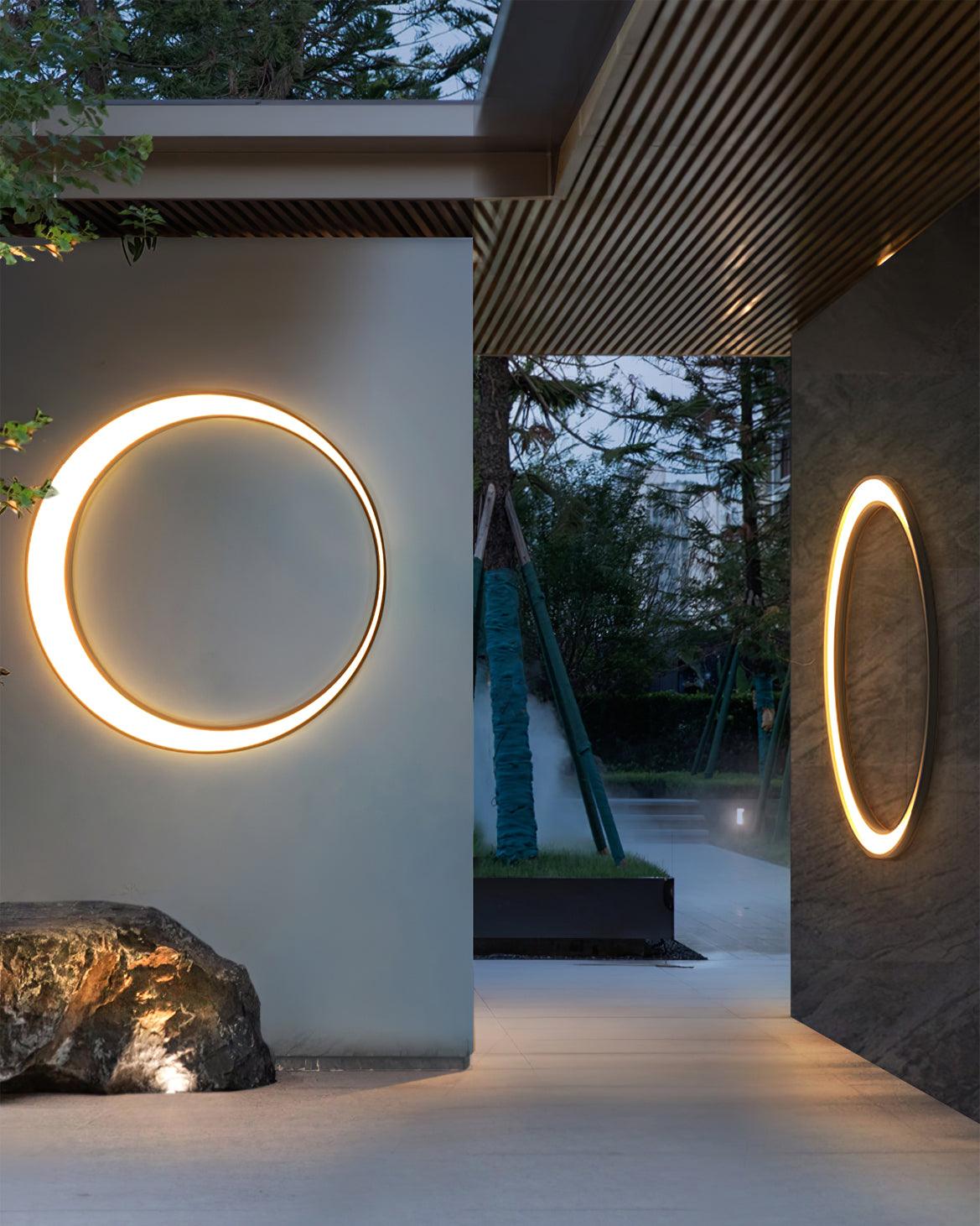 Zathee Circular LED Outdoor Wall Light - Letslighting
