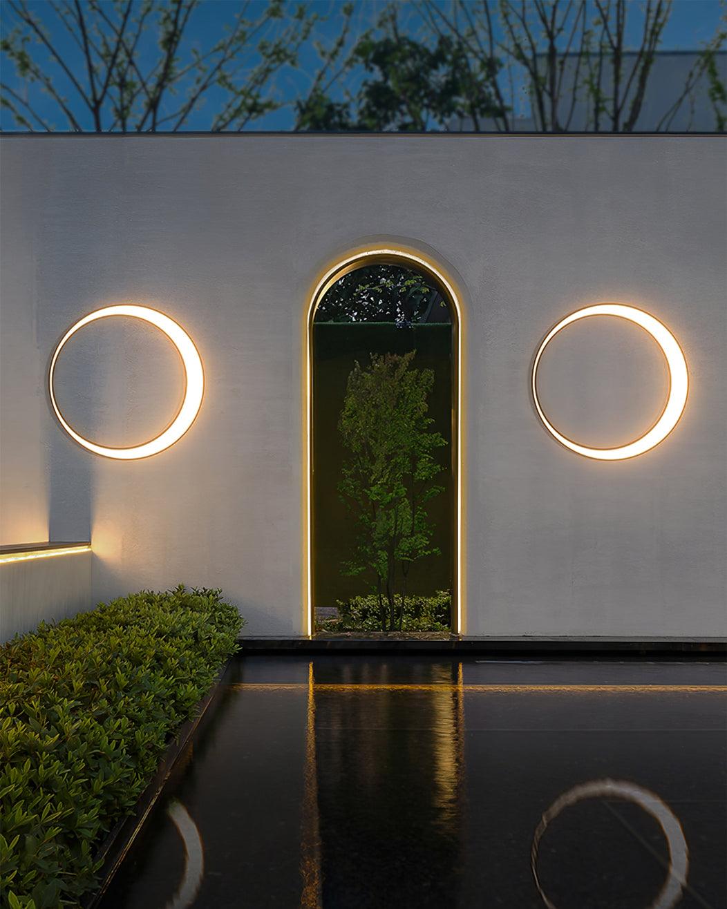 Zathee Circular LED Outdoor Wall Light - Letslighting