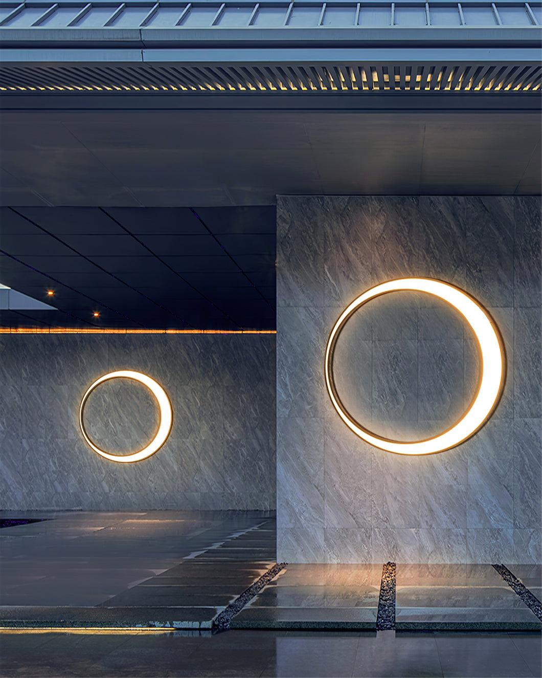 Zathee Circular LED Outdoor Wall Light - Letslighting