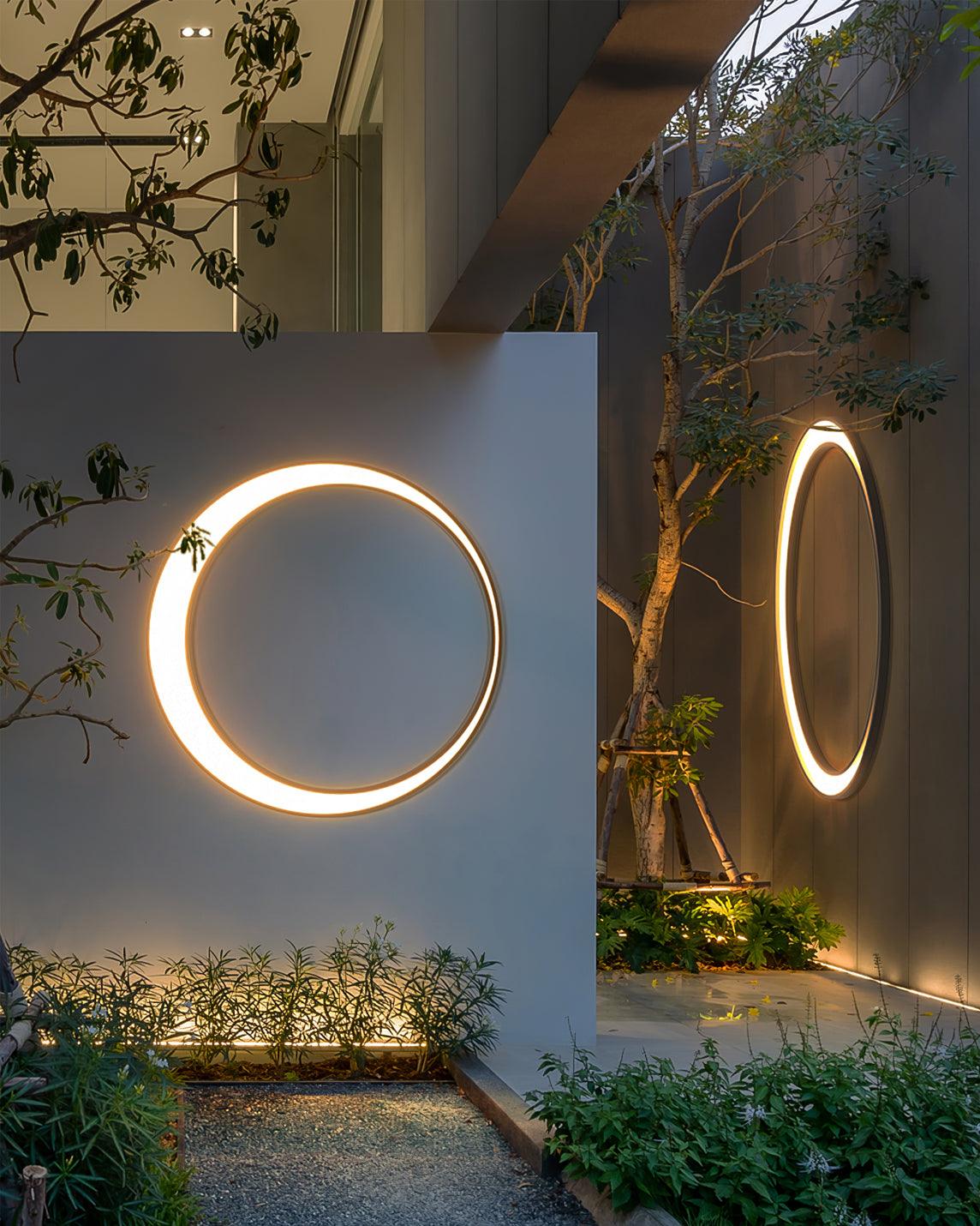 Zathee Circular LED Outdoor Wall Light - Letslighting