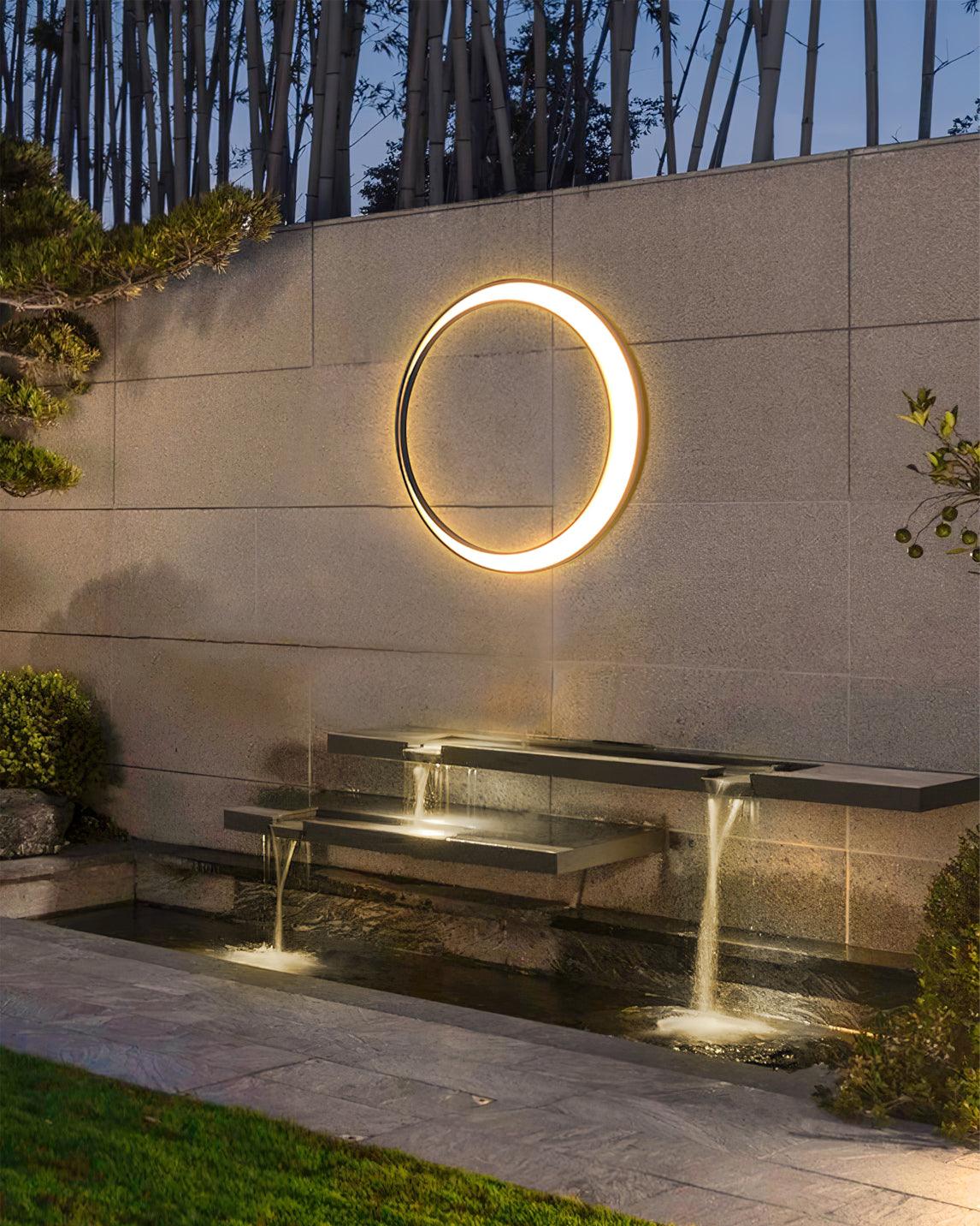 Zathee Circular LED Outdoor Wall Light - Letslighting