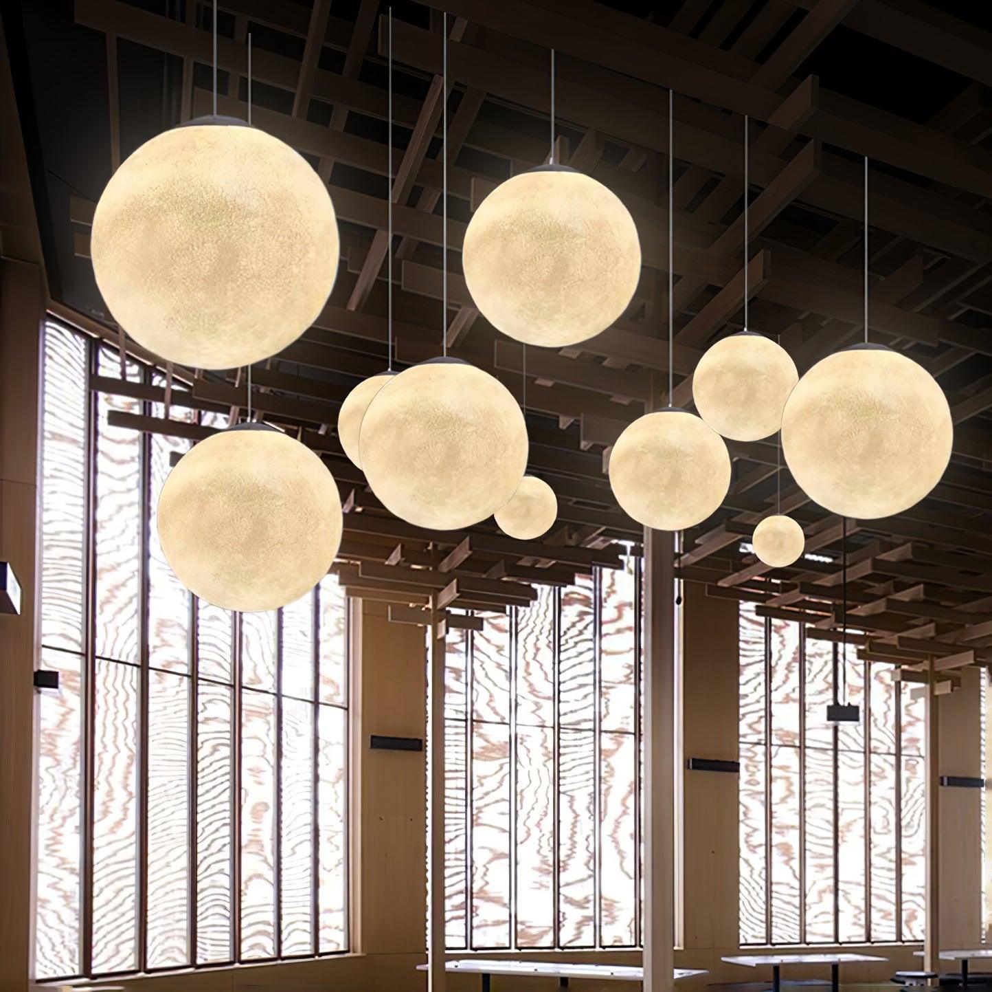 Lustra Pendant Lamp Moon Shaped for Living Room - Letslighting