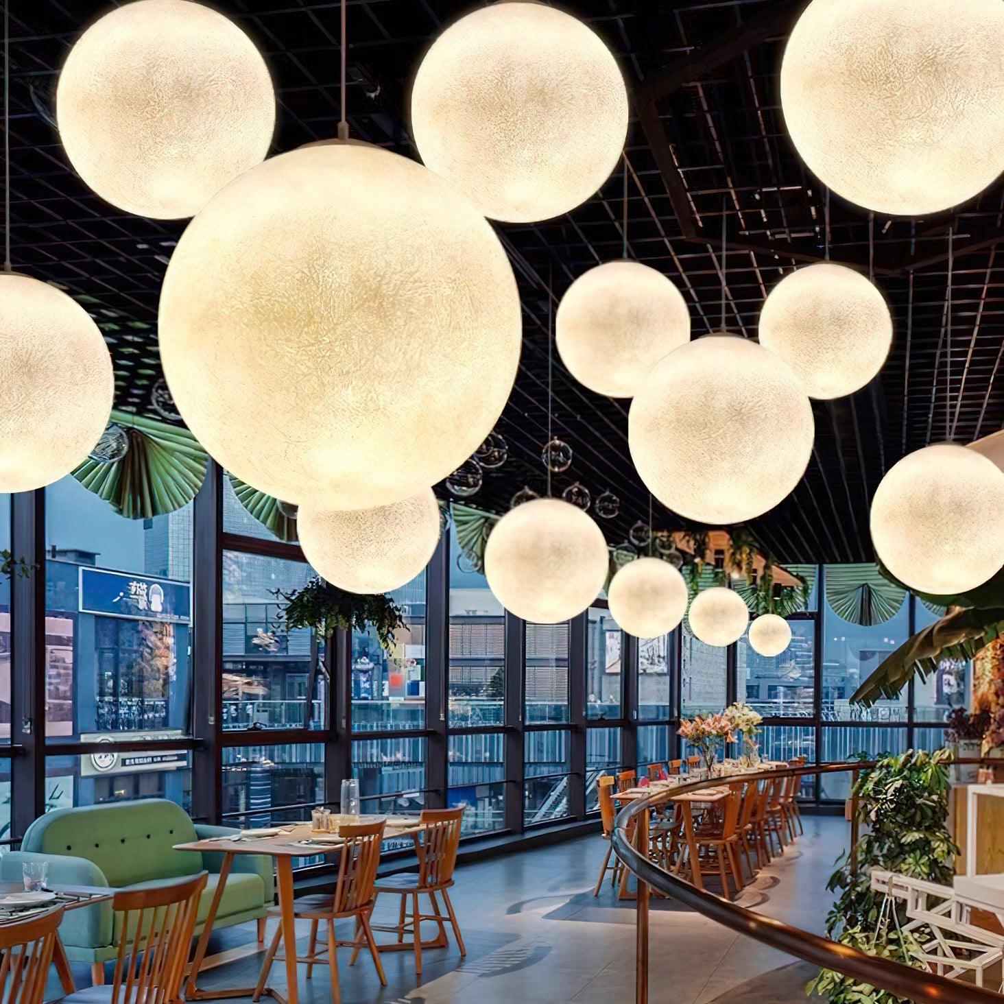Lustra Pendant Lamp Moon Shaped for Living Room - Letslighting