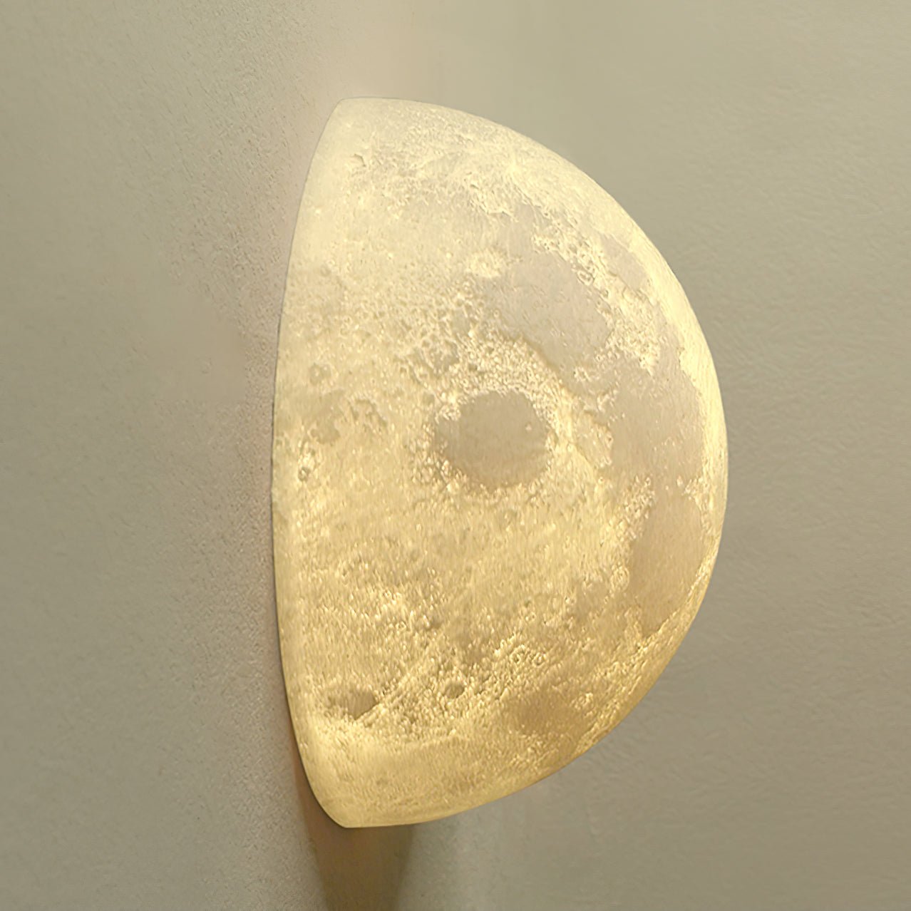 Olsolan Nordic Art Moon 3D Plastic Wall Lamp - Letslighting