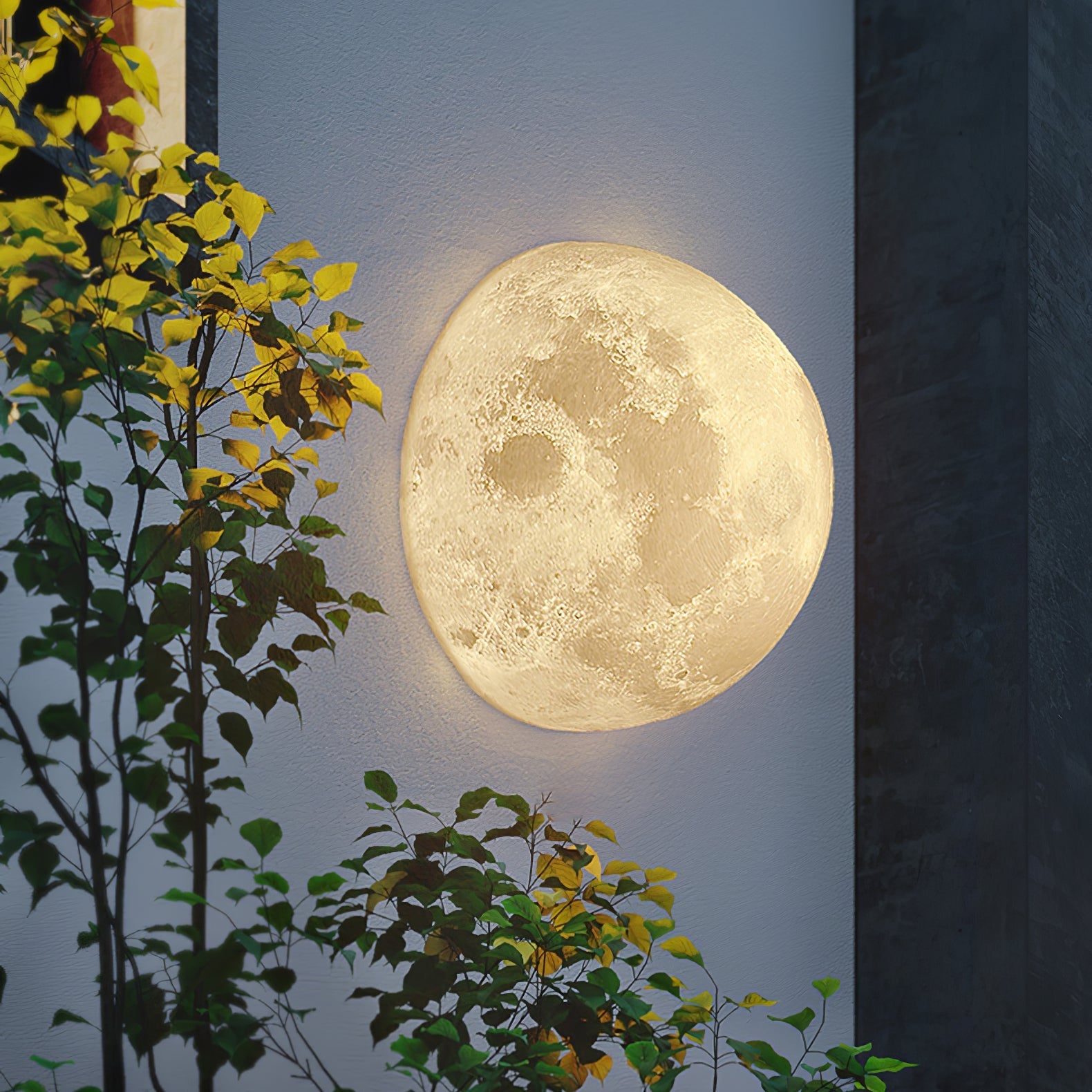 Olsolan Nordic Art Moon 3D Plastic Wall Lamp - Letslighting