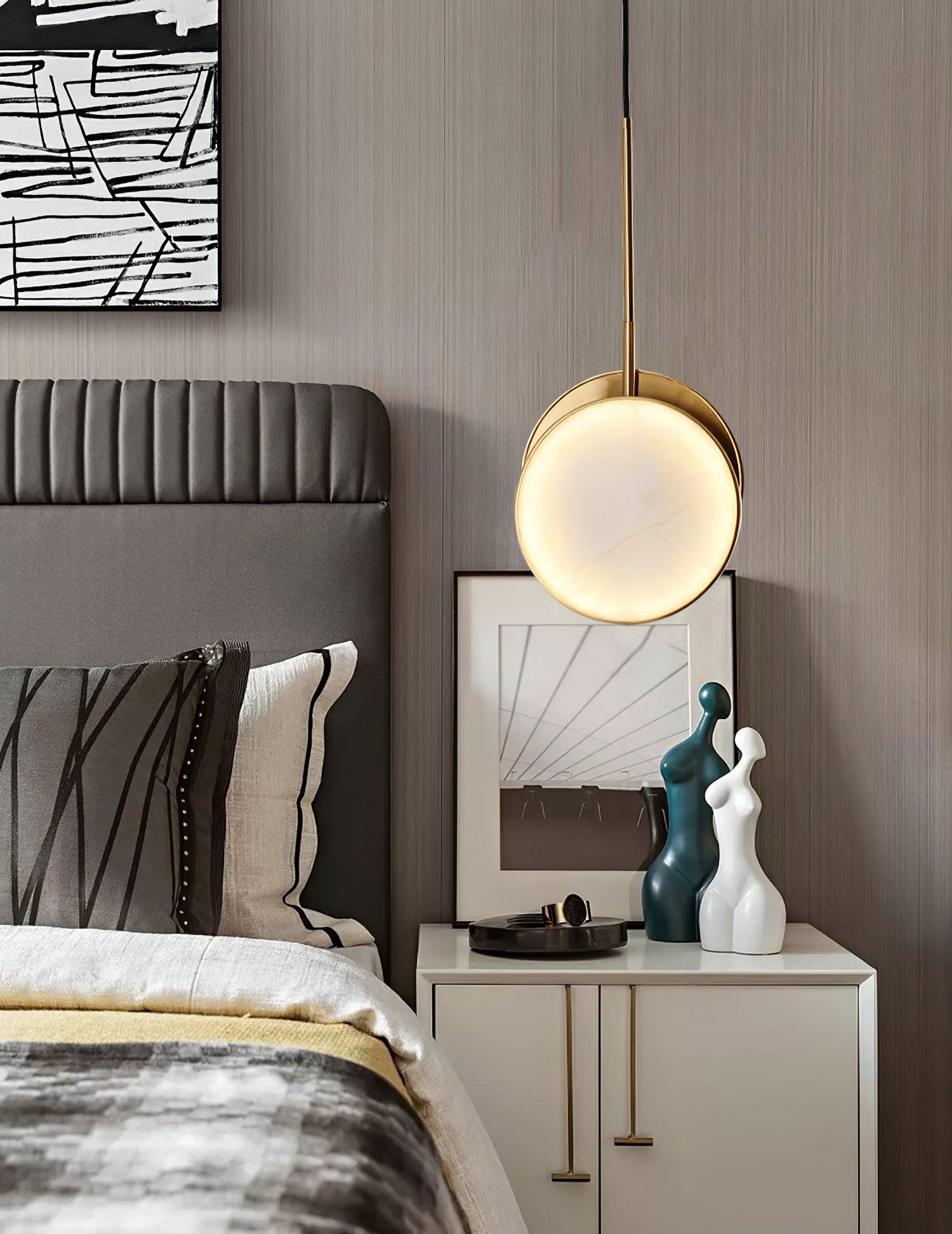 Synoryra Dual Disc Alabaster Pendant Light - Letslighting