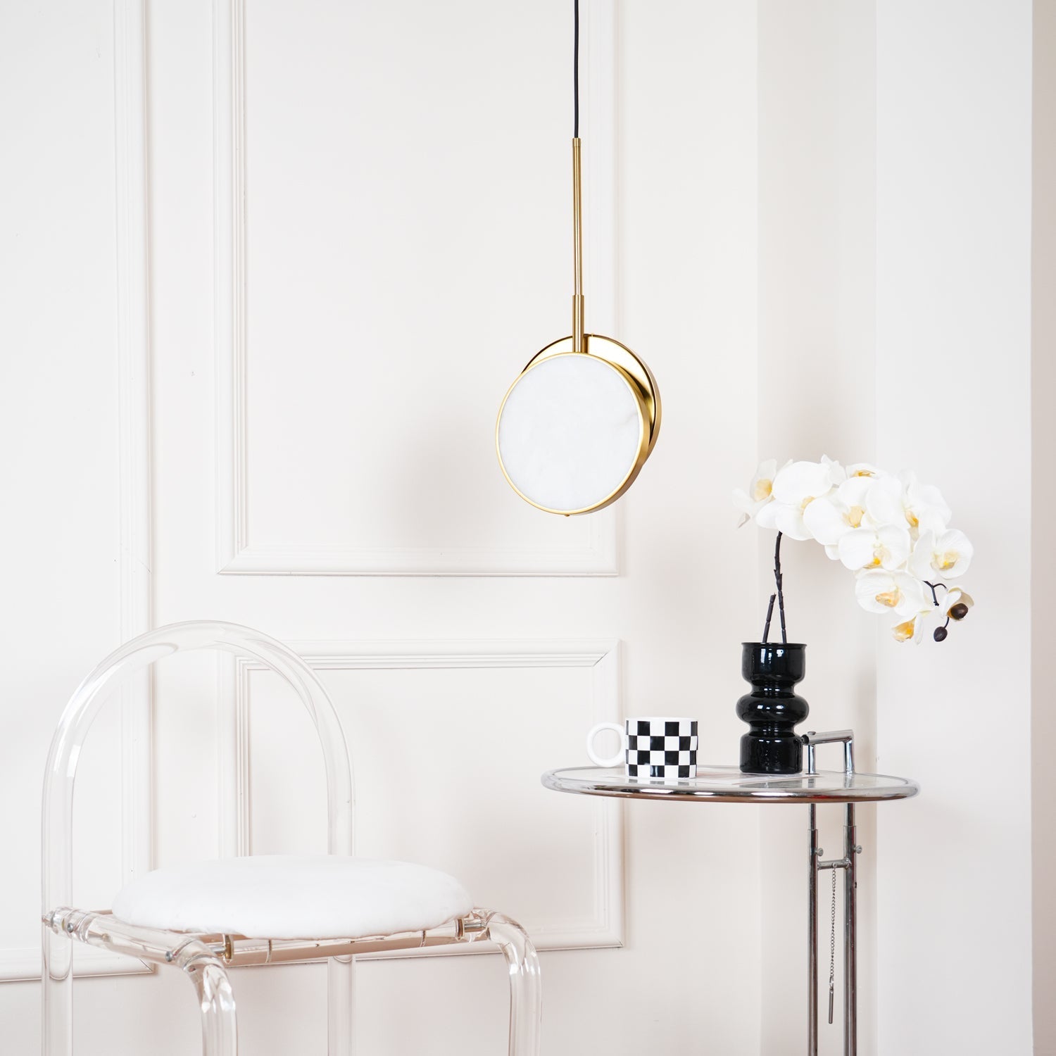 Synoryra Dual Disc Alabaster Pendant Light - Letslighting