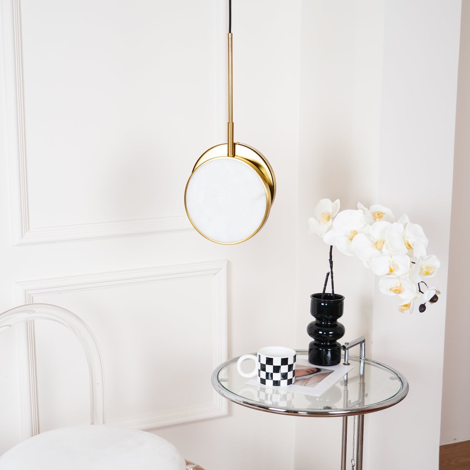 Synoryra Dual Disc Alabaster Pendant Light - Letslighting