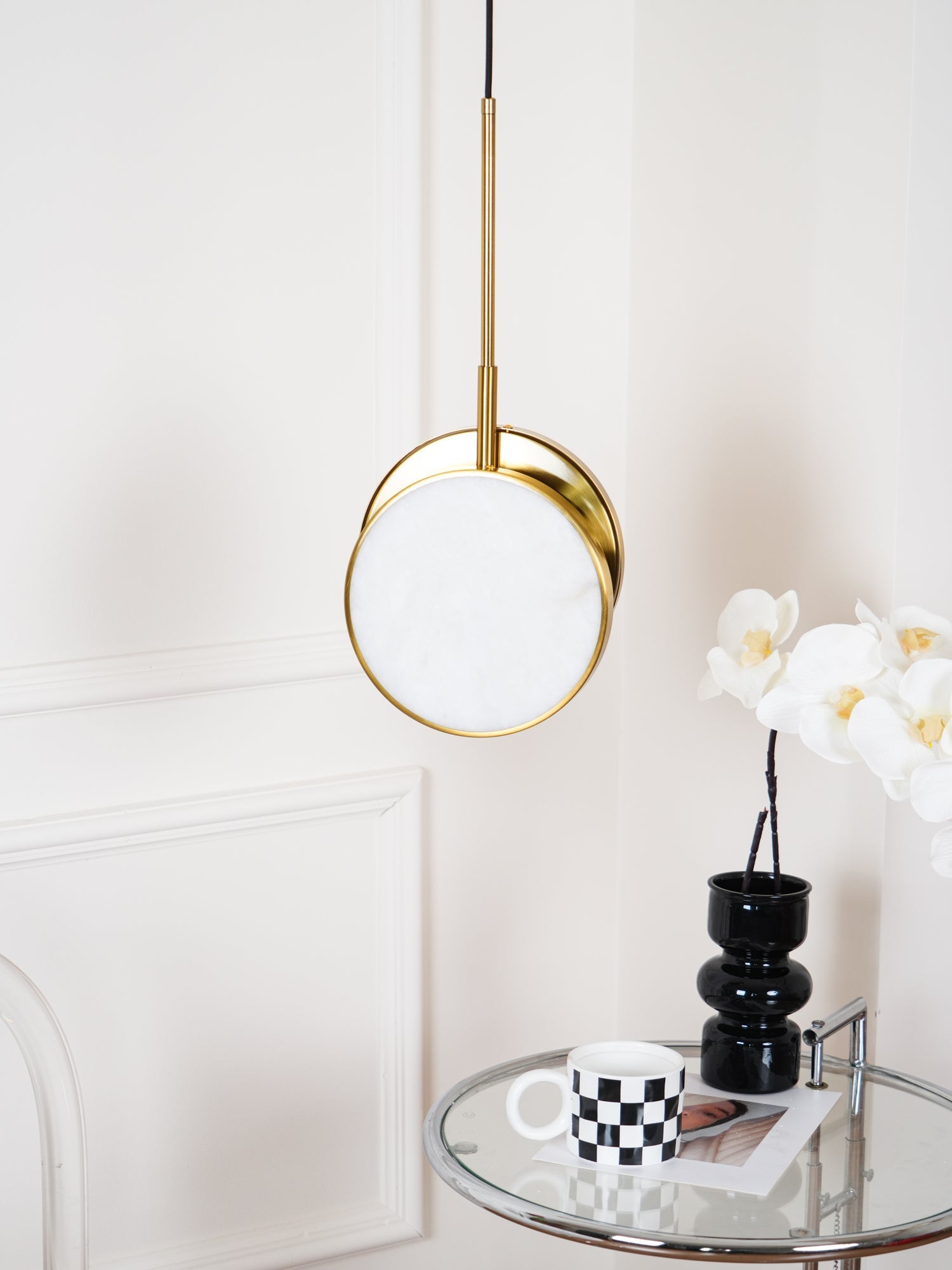 Synoryra Dual Disc Alabaster Pendant Light - Letslighting