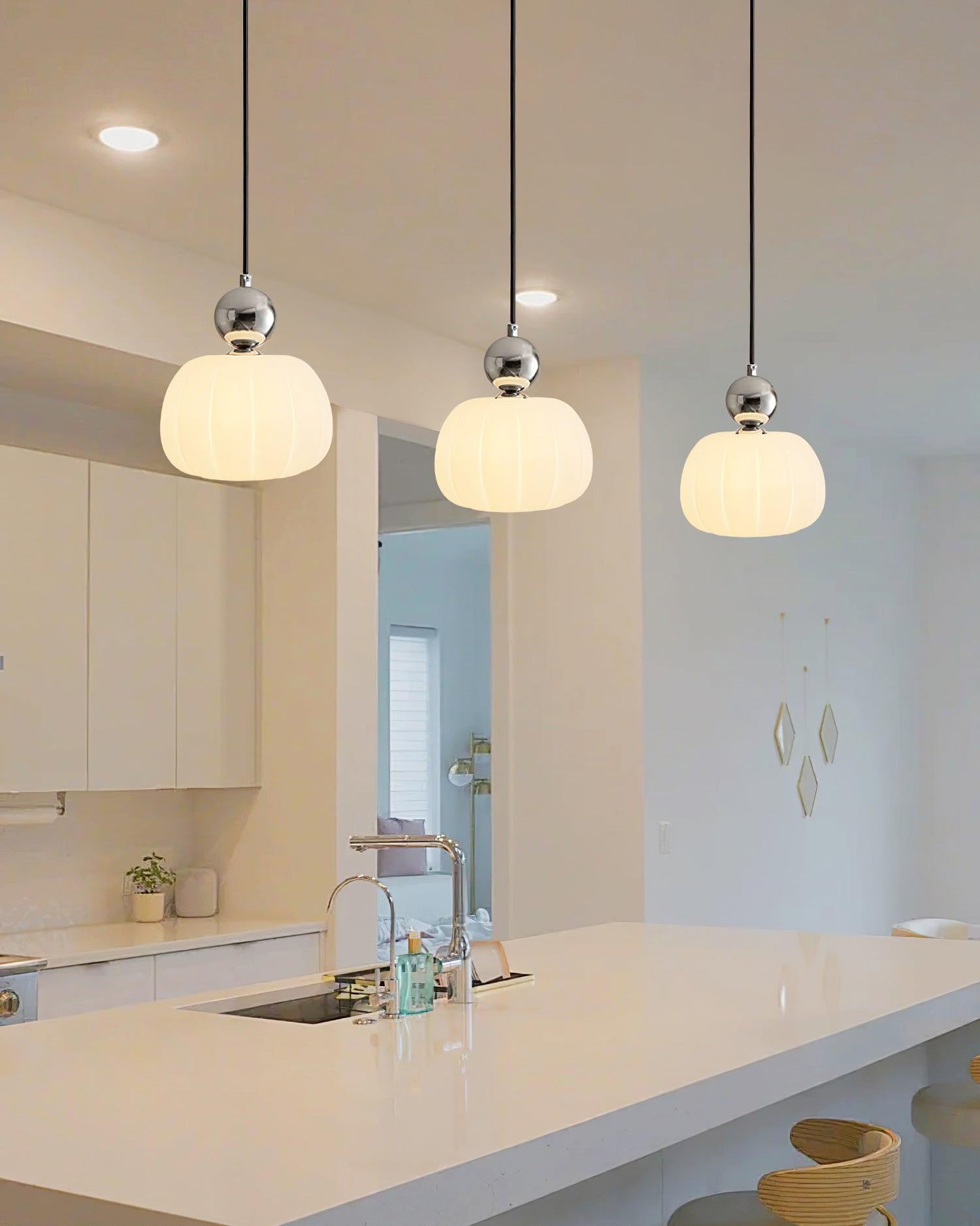 Valentina Modern LED Pendant Light Chrome Dining Room/Bedroom - Letslighting
