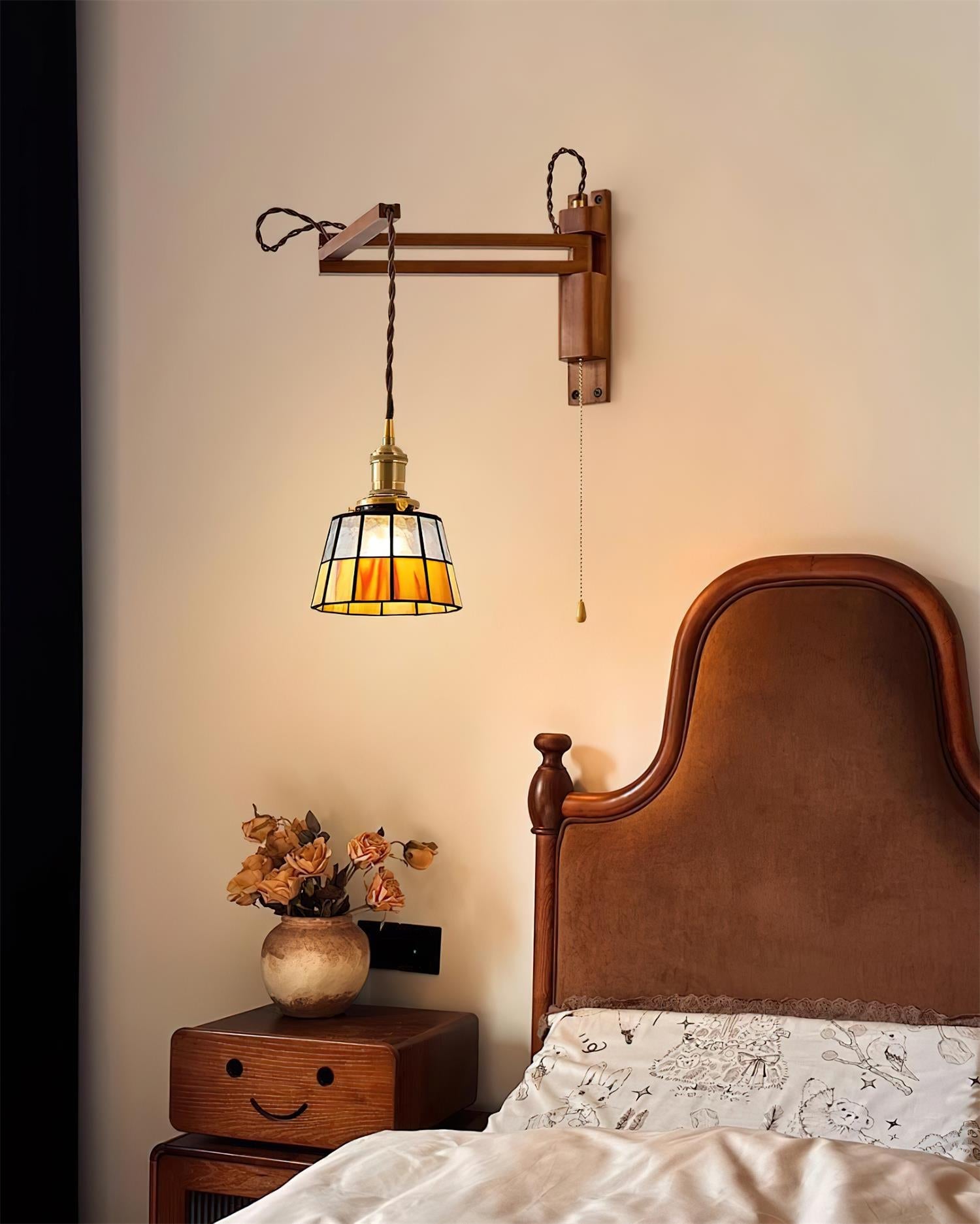 Tiffany Mosaic Wall Lamp with pull chain - Letslighting