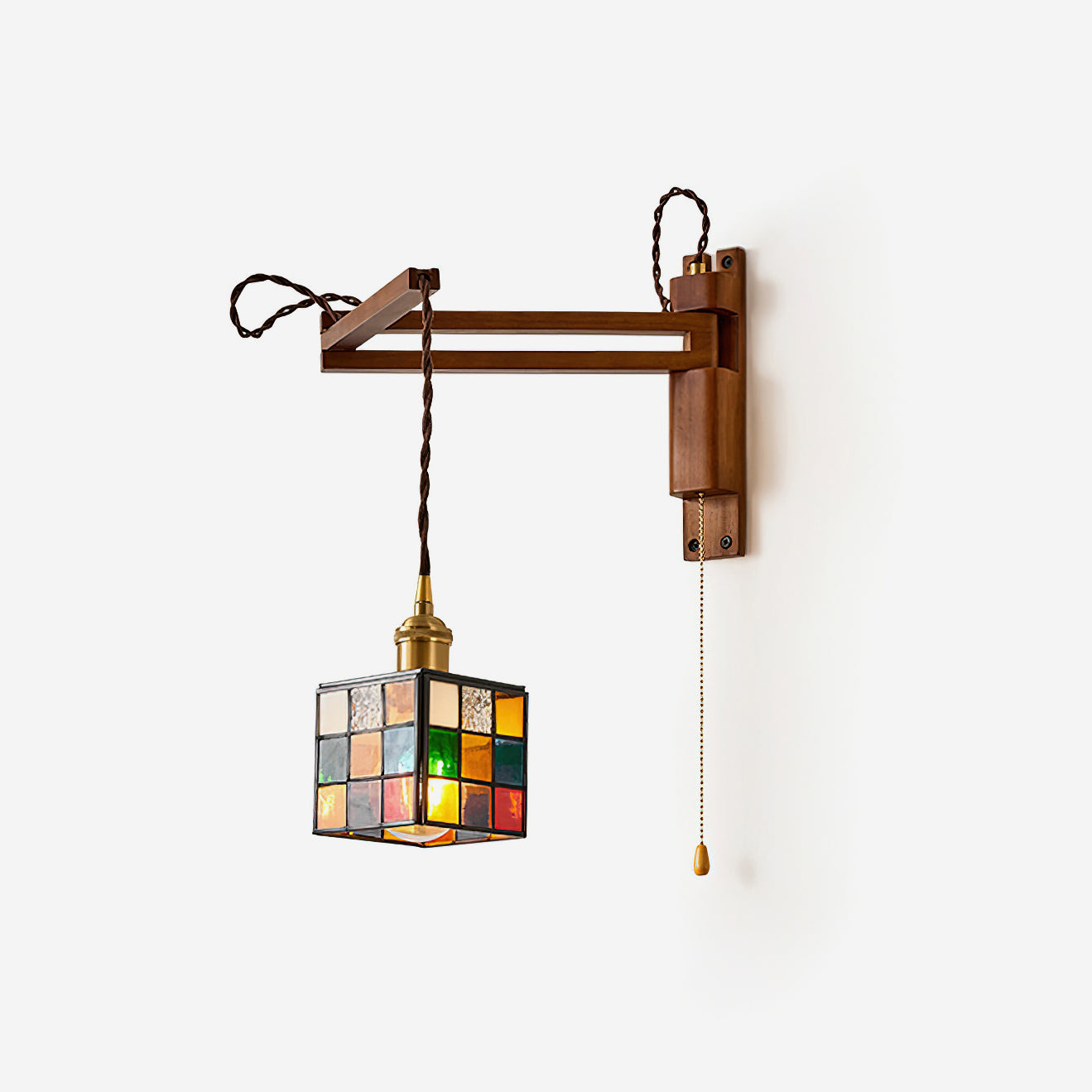 Tiffany Mosaic Wall Lamp with pull chain - Letslighting