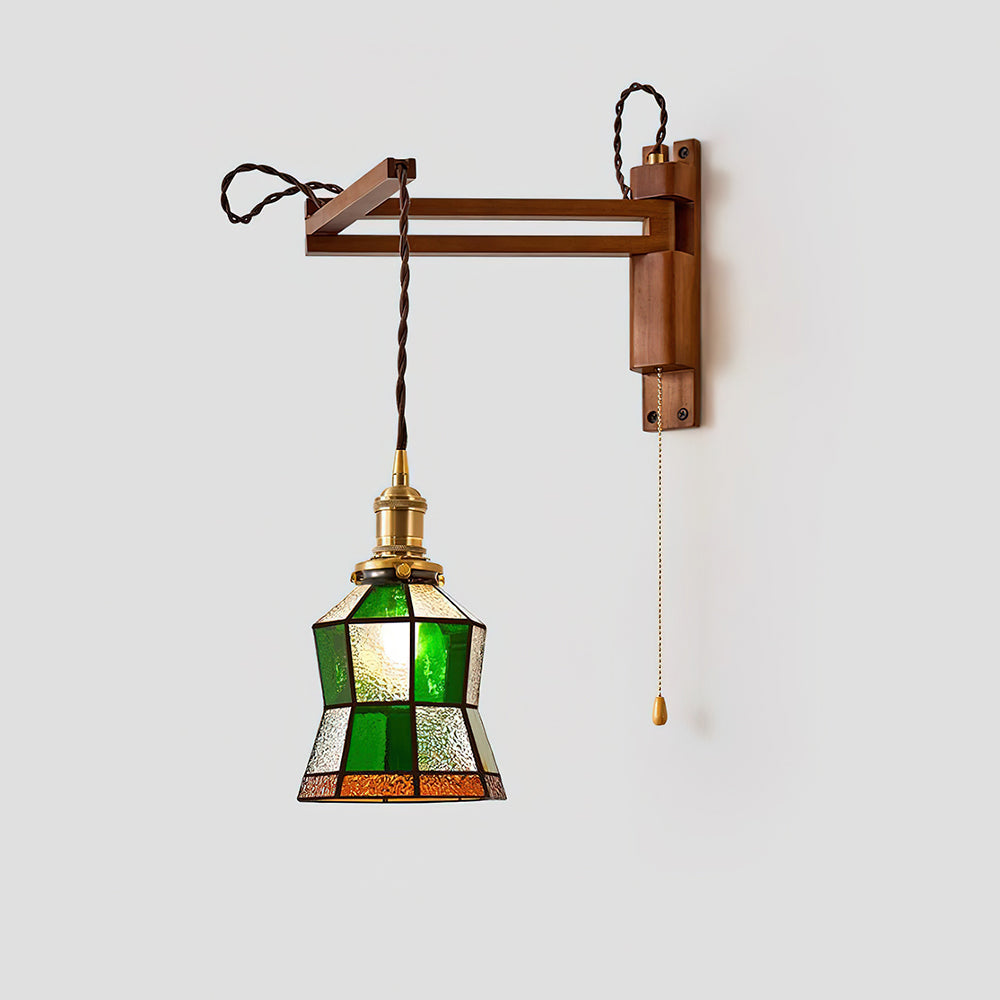 Tiffany Mosaic Wall Lamp with pull chain - Letslighting