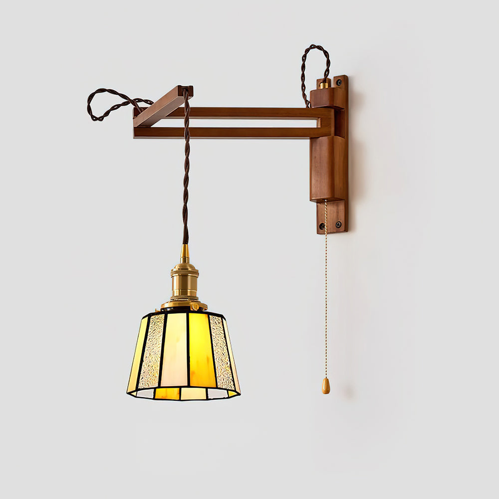 Tiffany Mosaic Wall Lamp with pull chain - Letslighting