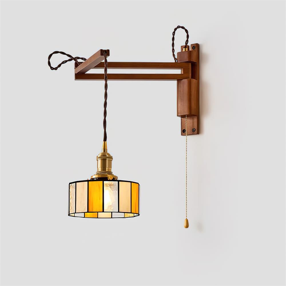 Tiffany Mosaic Wall Lamp with pull chain - Letslighting
