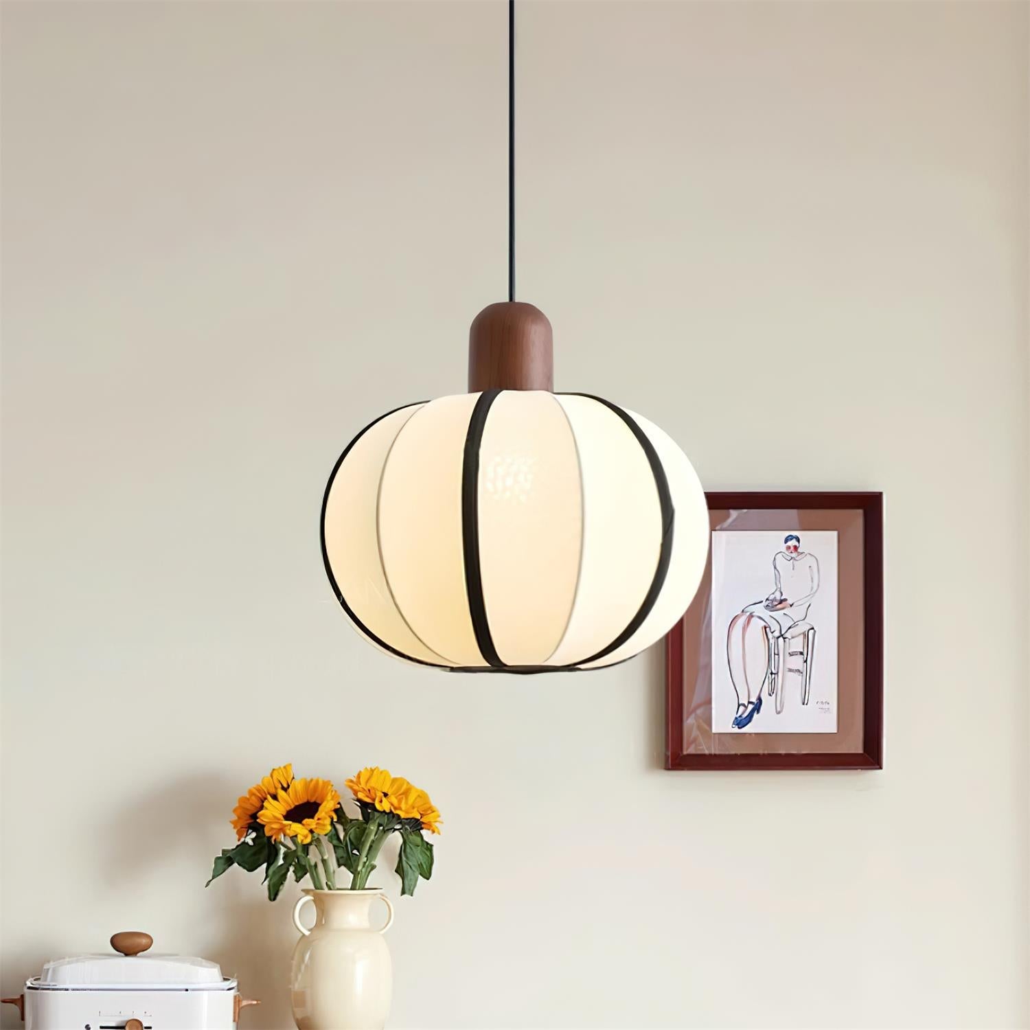 Mosh Pendant Lamp Globe Fabric Organic Minimalist - Letslighting
